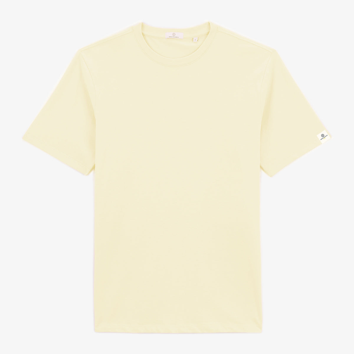 T-shirt Manches Courtes Col Rond Teva Latte Homme En Coton Blanc Cassé SERGE BLANCO