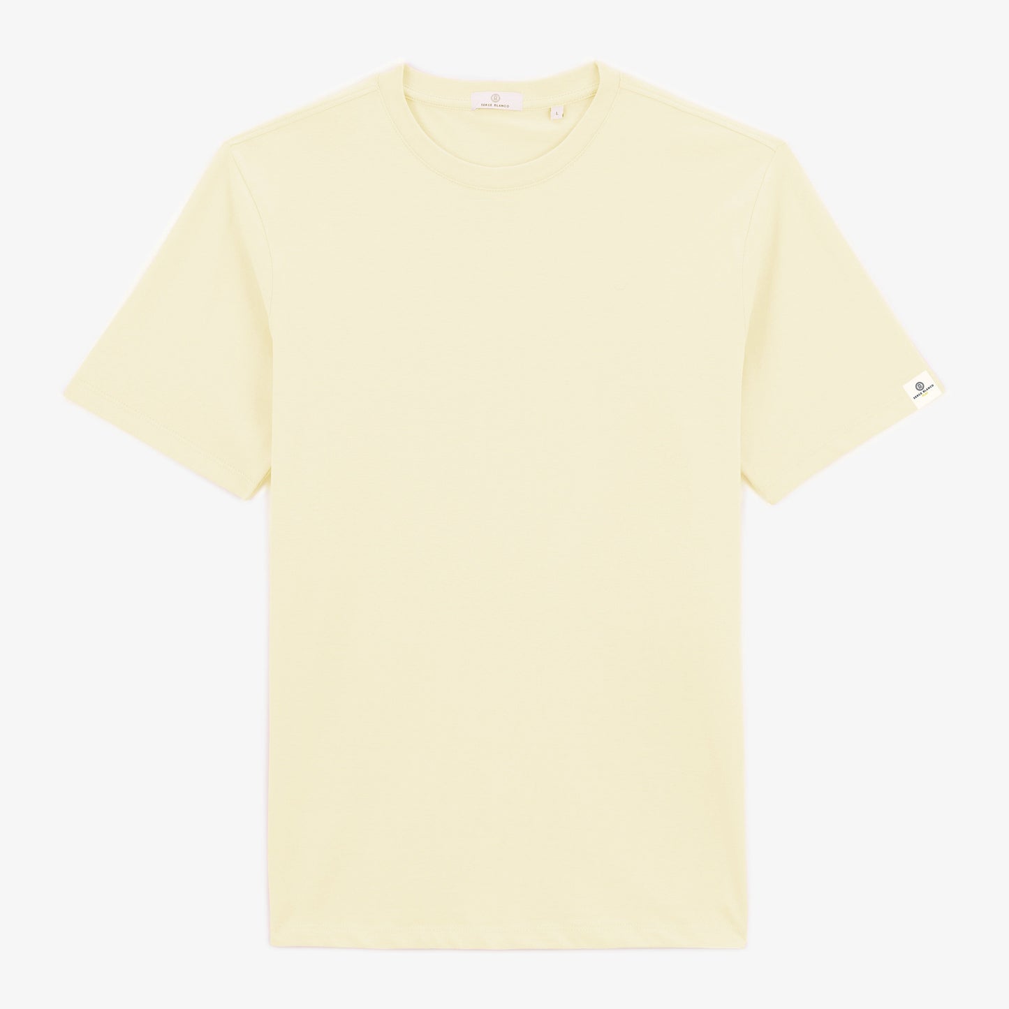 T-shirt Manches Courtes Col Rond Teva Latte Homme En Coton Blanc Cassé SERGE BLANCO