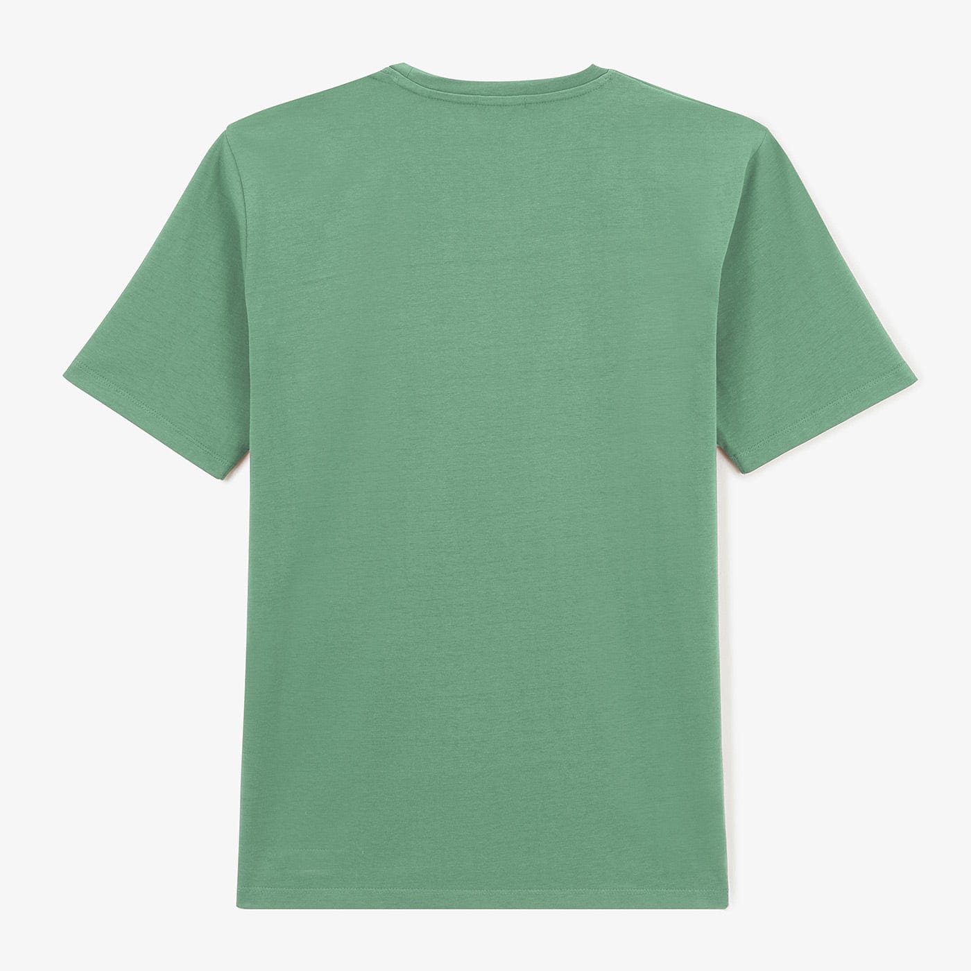 T-shirt Manches Courtes En Coton Col Rond Théo Vert Amande Homme SERGE BLANCO