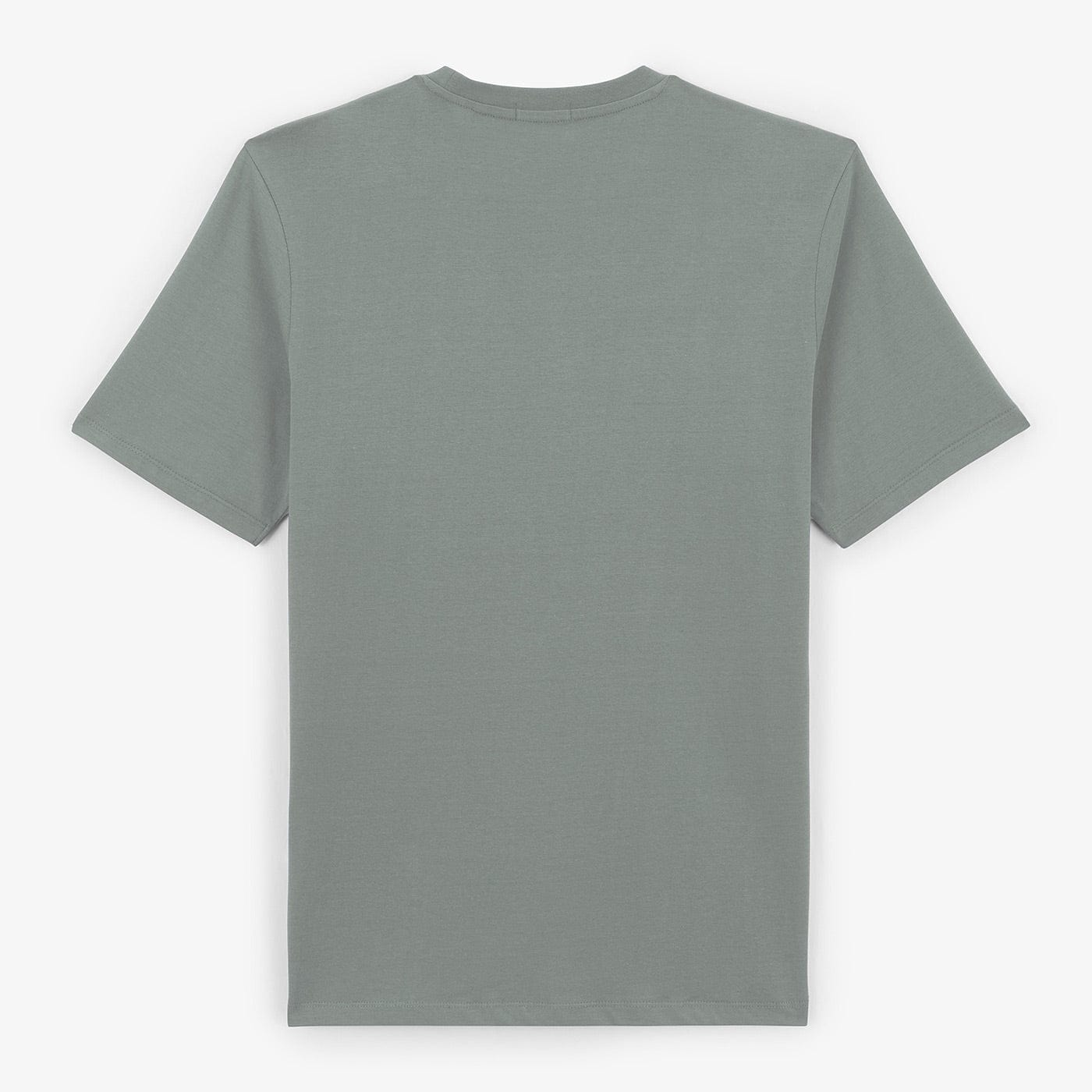 T-shirt Manches Courtes En Coton Col Rond Théo Gris Ardoise Homme SERGE BLANCO