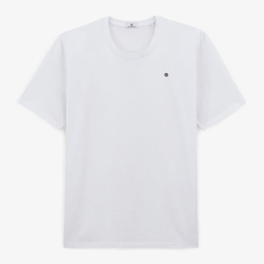 T-shirt Théo Blanc Col Rond En Coton Homme SERGE BLANCO