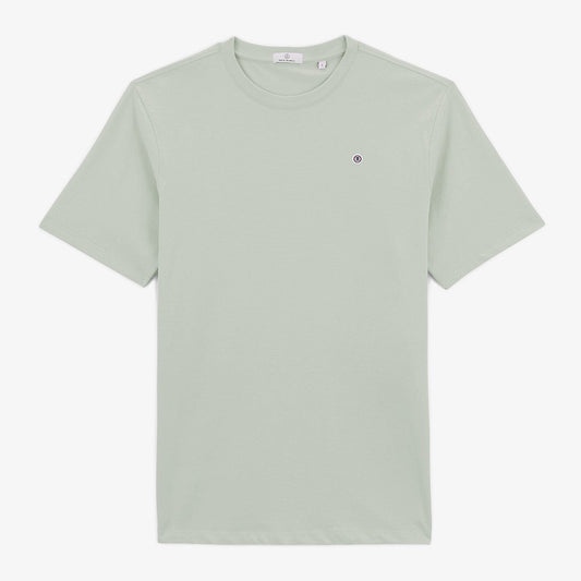 T-shirt Manches Courtes En Coton Col Rond Théo Gris Perle Homme SERGE BLANCO