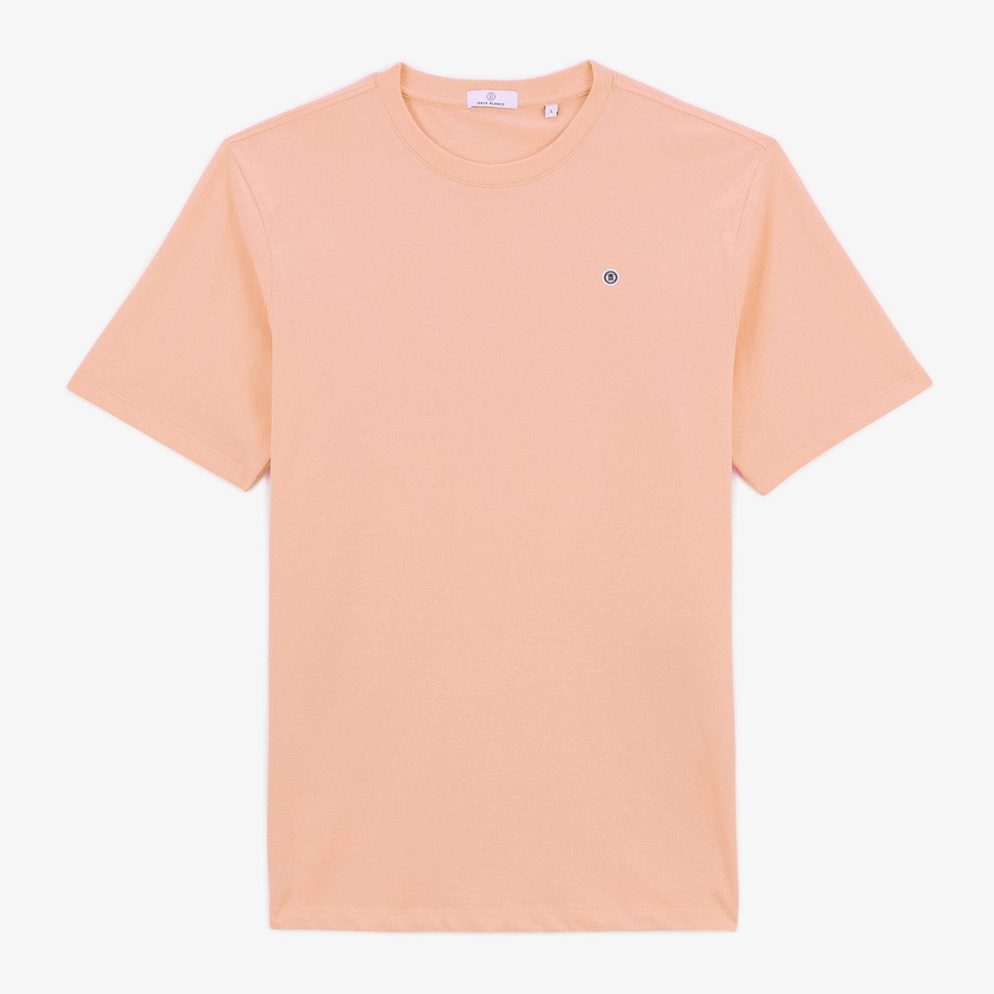 T-shirt Manches Courtes En Coton Col Rond Théo Rose Skin Homme SERGE BLANCO