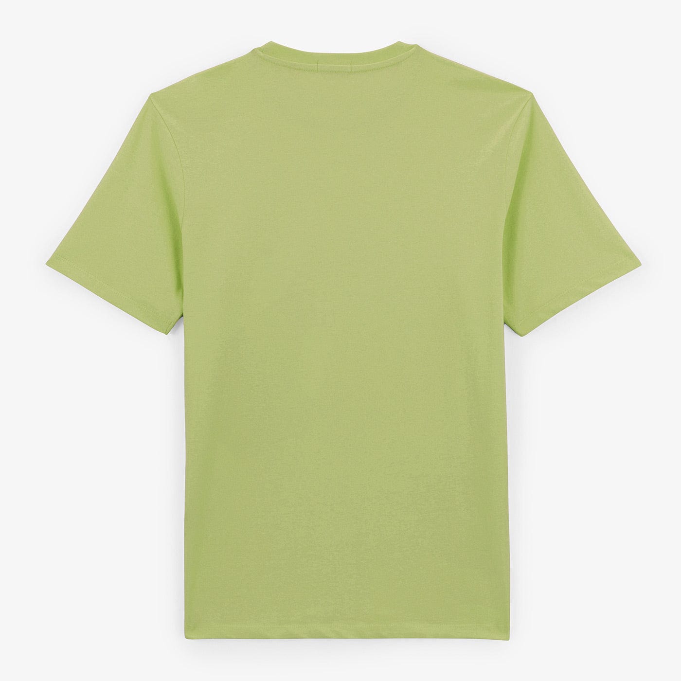 T-shirt Manches Courtes En Coton Col Rond Théo Vert Tilleul Homme SERGE BLANCO