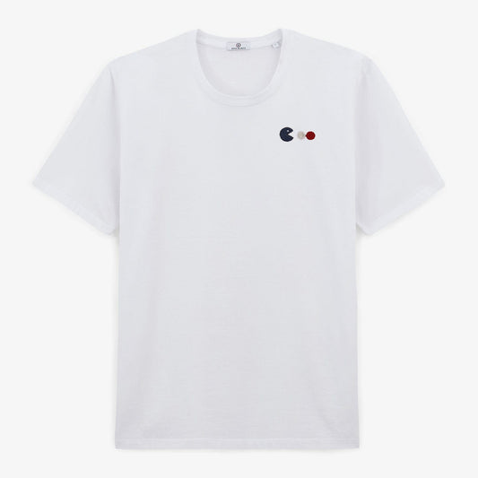 T-shirt Tiam En Coton Blanc Broderie Arcade Junior SERGE BLANCO