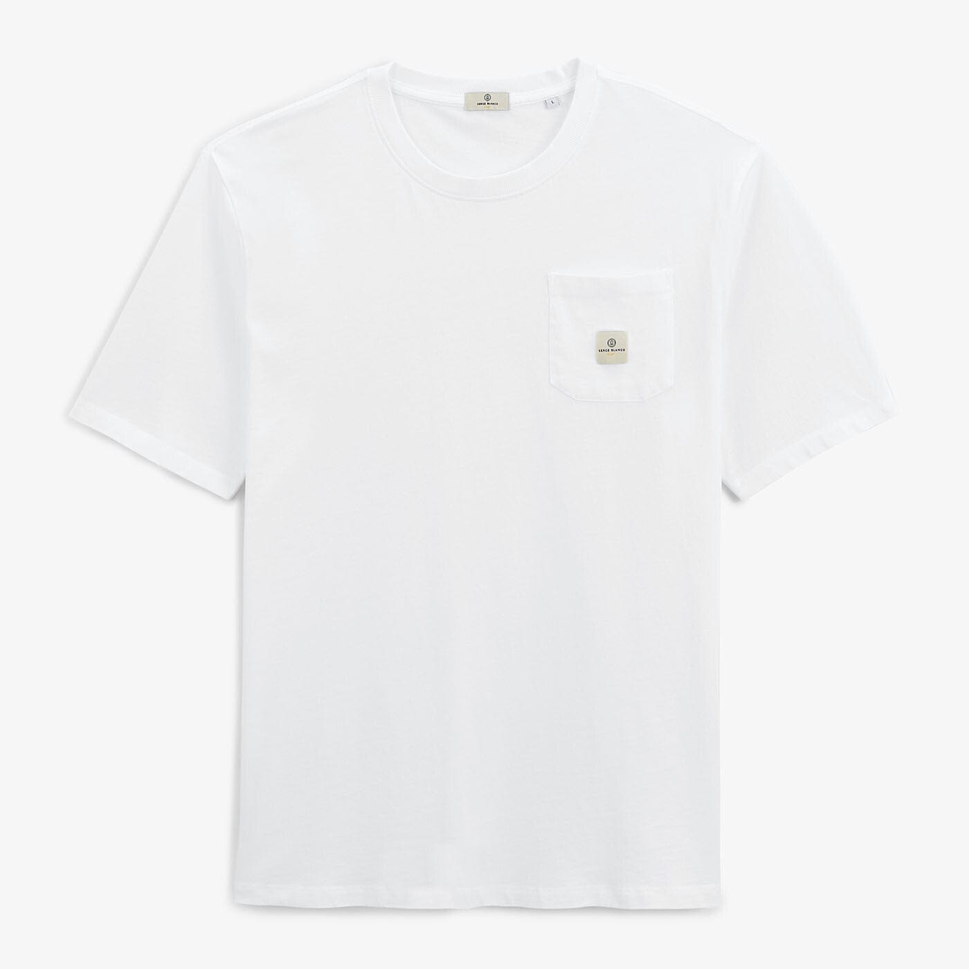 T-shirt Manches Courtes Col Rond Tim Blanc Avec Poche Poitrine Homme SERGE BLANCO