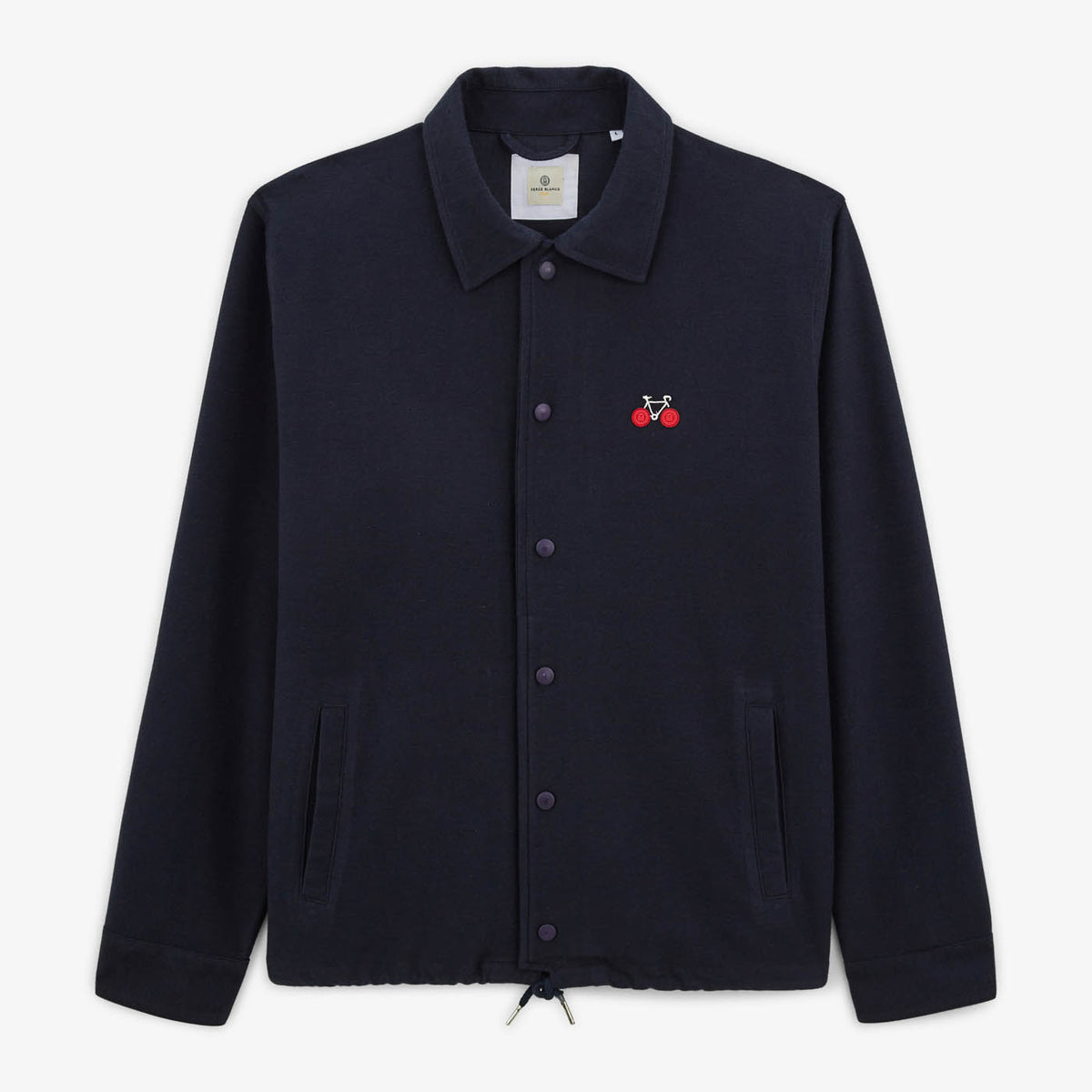 Veste Coach Wayne En Coton Broderie Vélo Dark Navy Homme SERGE BLANCO