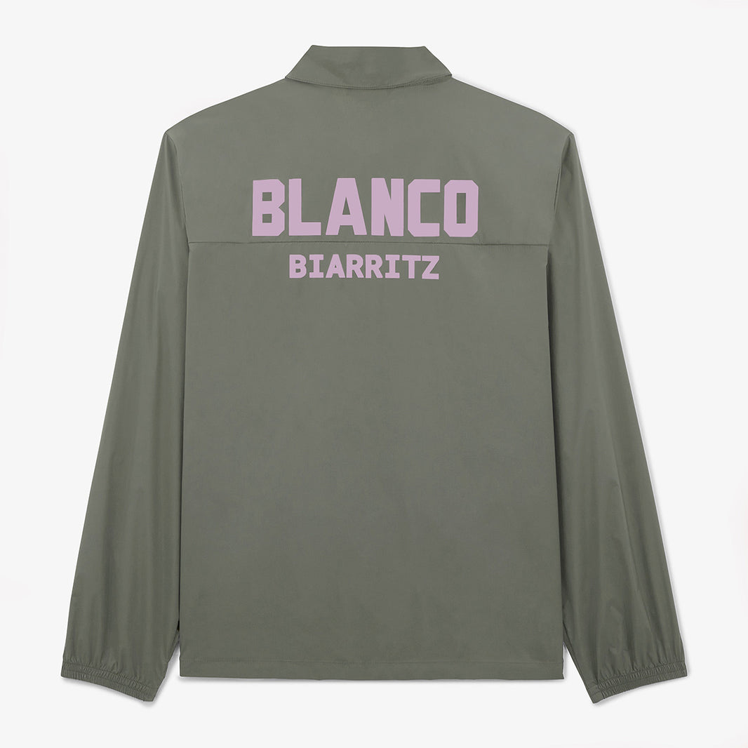 BLANCO BIARRITZ MEN'S LIGHTWEIGHT WATER-REPELLENT GREY TWILL JACKET