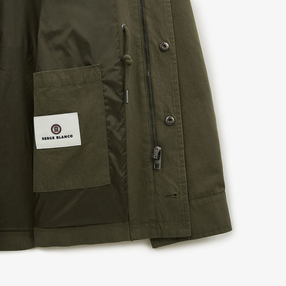 Veste Safari Dagobert En Coton Vert Militaire 4 Poches Homme SERGE BLANCO