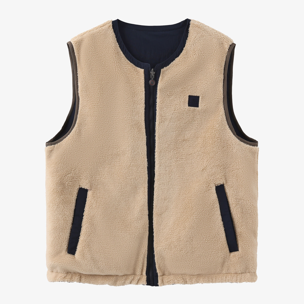 Drake Navy Blue Reversible Sleeveless Jacket for Men by SERGE BLANCO