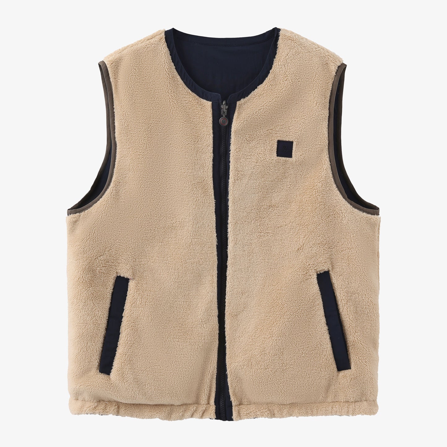 Drake Navy Blue Reversible Sleeveless Jacket for Men by SERGE BLANCO