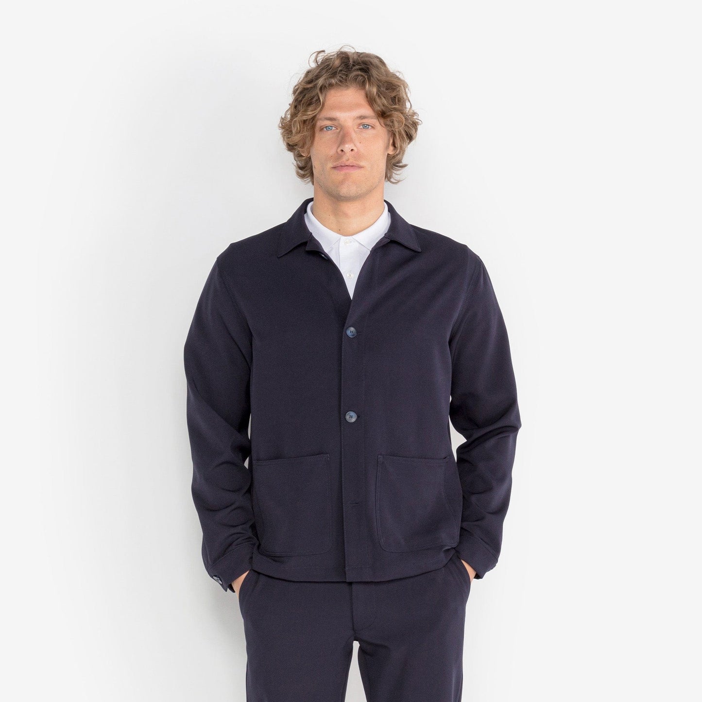 Veste Worker Waël Bleu Foncé Homme SERGE BLANCO