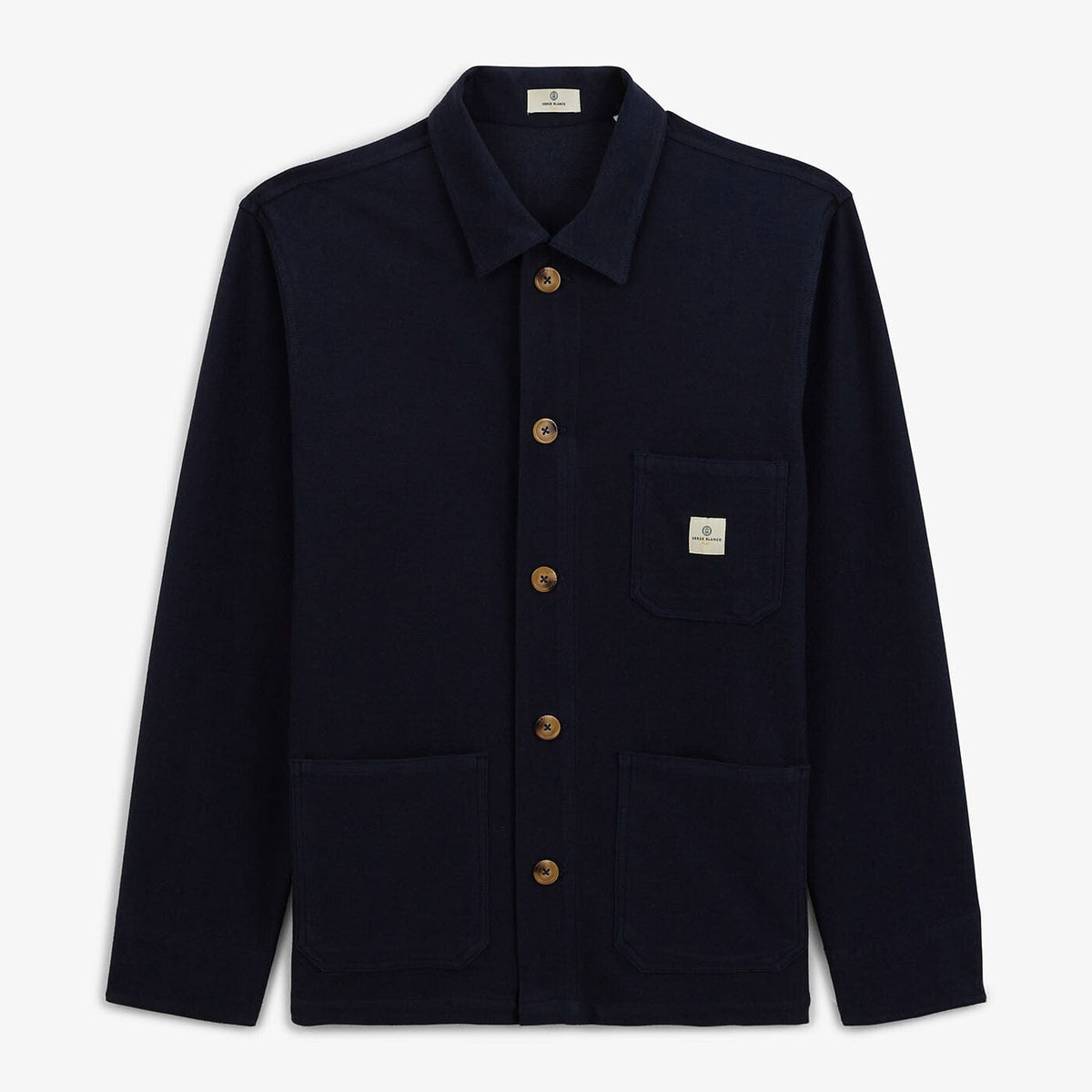 Veste Worker Dave En Coton Bleu Foncé Homme SERGE BLANCO