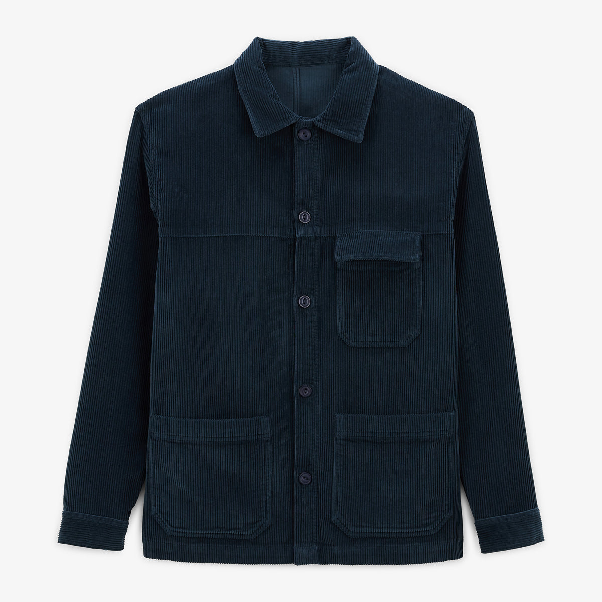 Veste Worker en velours bleu dark navy Wilfried Homme SERGE BLANCO