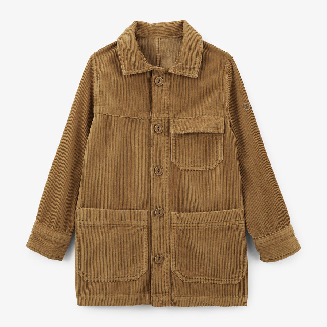 Wilfried SERGE BLANCO boys' hazelnut brown velvet worker jacket