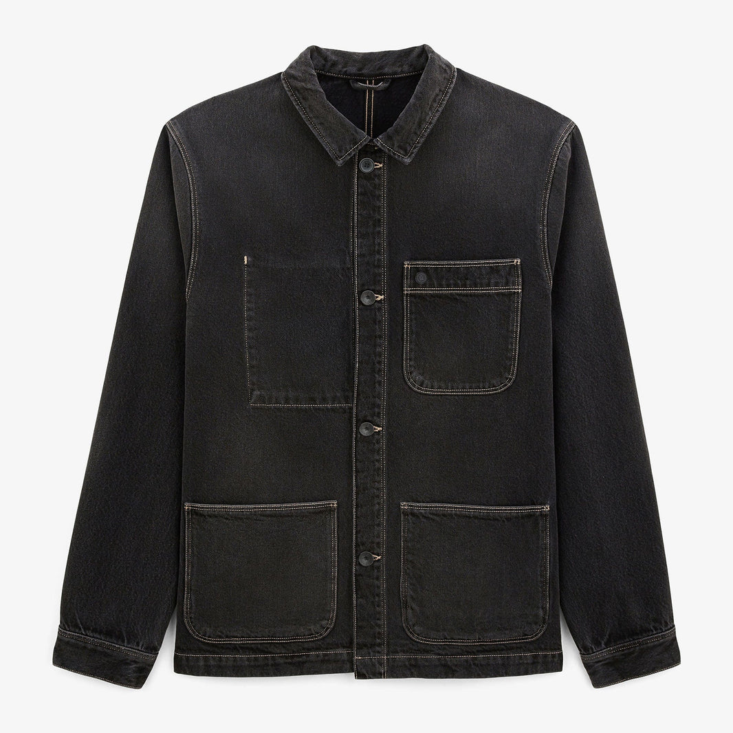 Chaqueta Worker Wendel de denim gris oscuro para hombre de SERGE BLANCO
