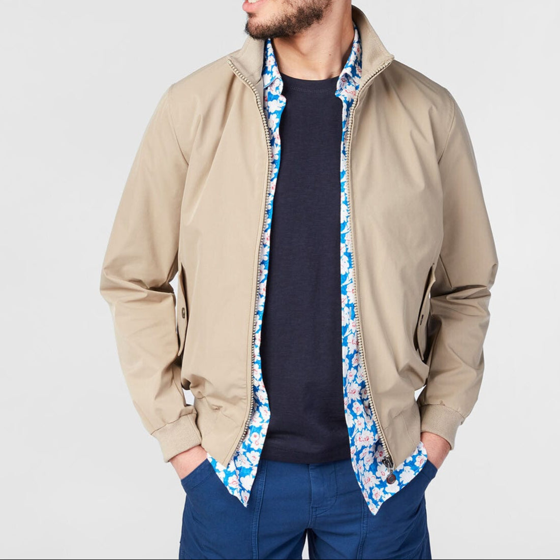 Jacke Florent mit Reißverschluss, beige