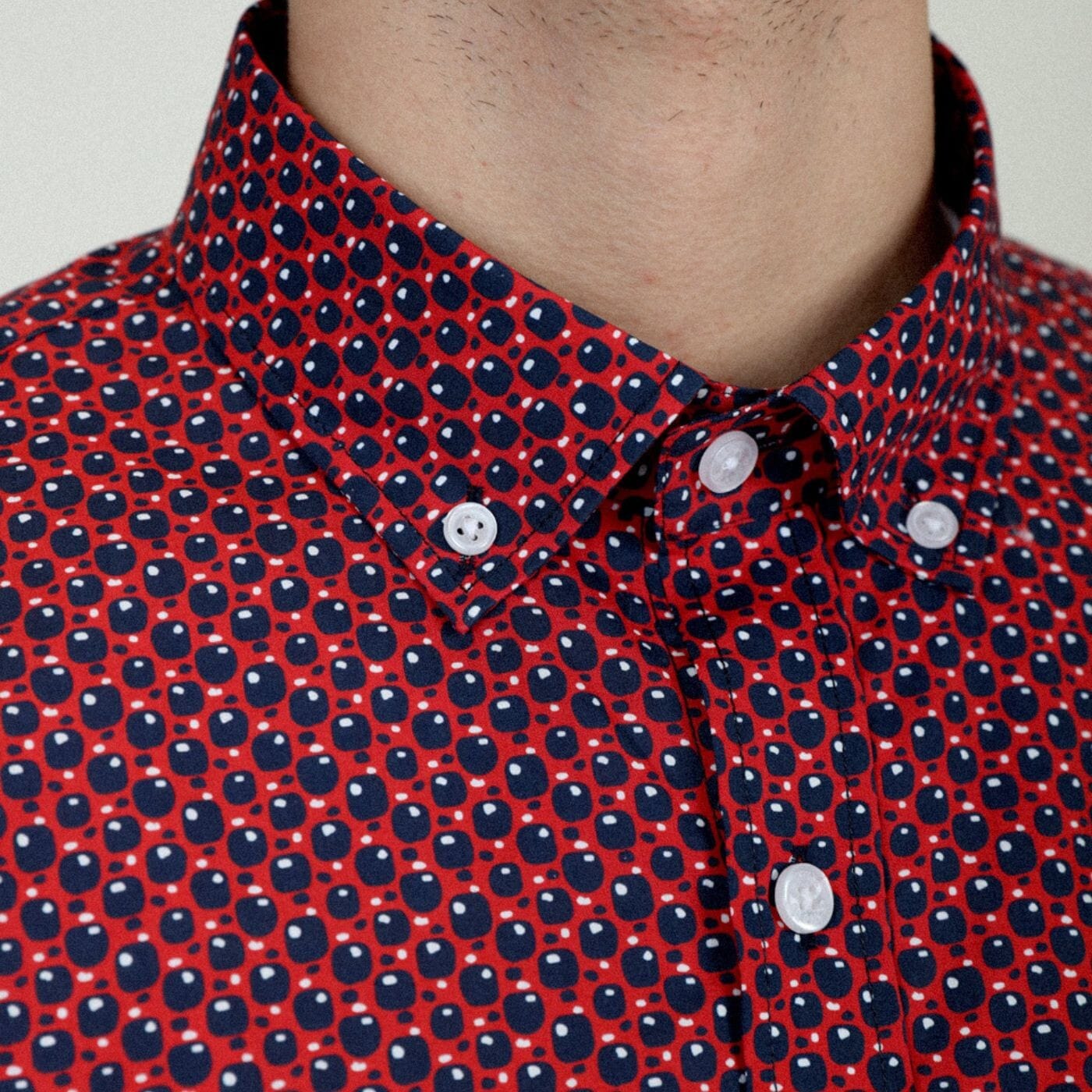 Hemd aus Popeline mit Patchwork-Print