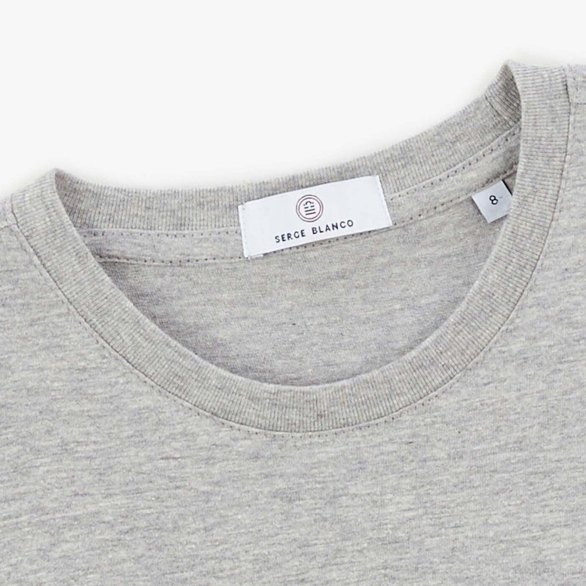 Junior-T-Shirt mit Rundhalsausschnitt aus grau melierter Baumwolle