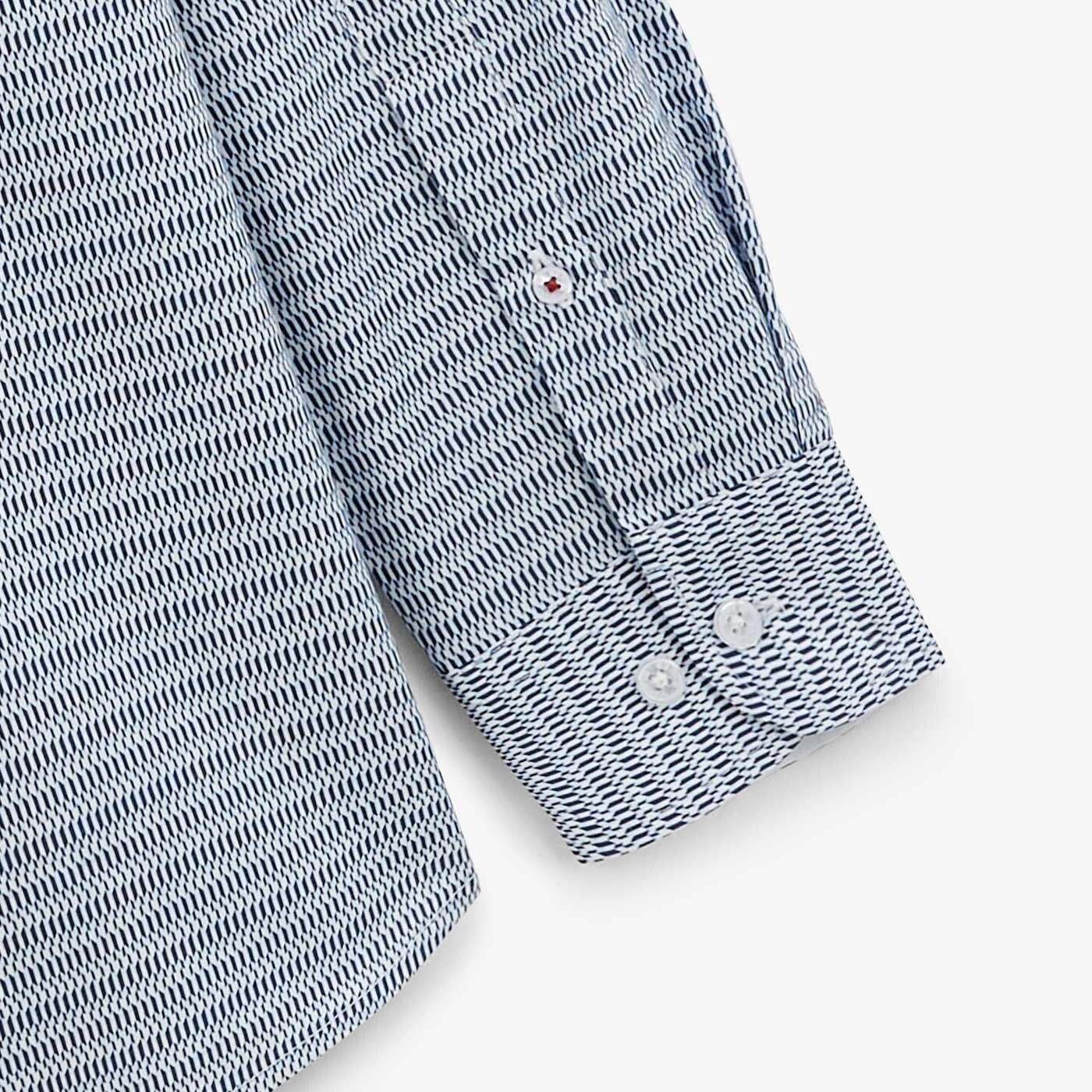 Blaues Hemd mit Aufdruck