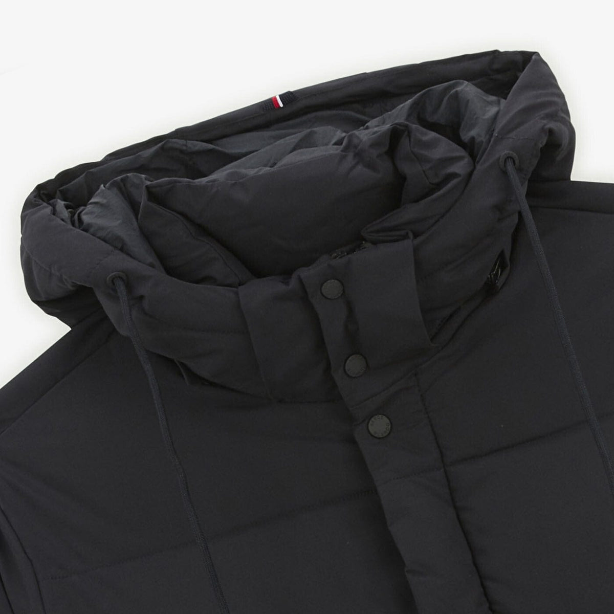 Herren-Winterjacke mit Kapuze, dunkelblau, mit Stehkragen