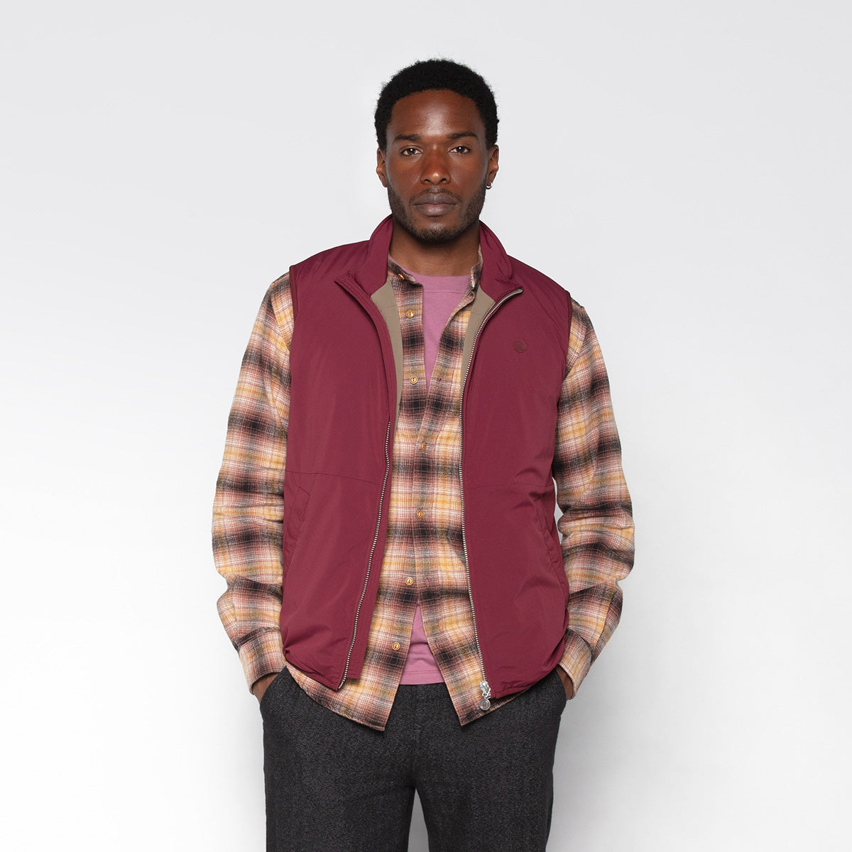 Ärmellose Weste Daytona Ultralight Rot Merlot Herren SERGE BLANCO