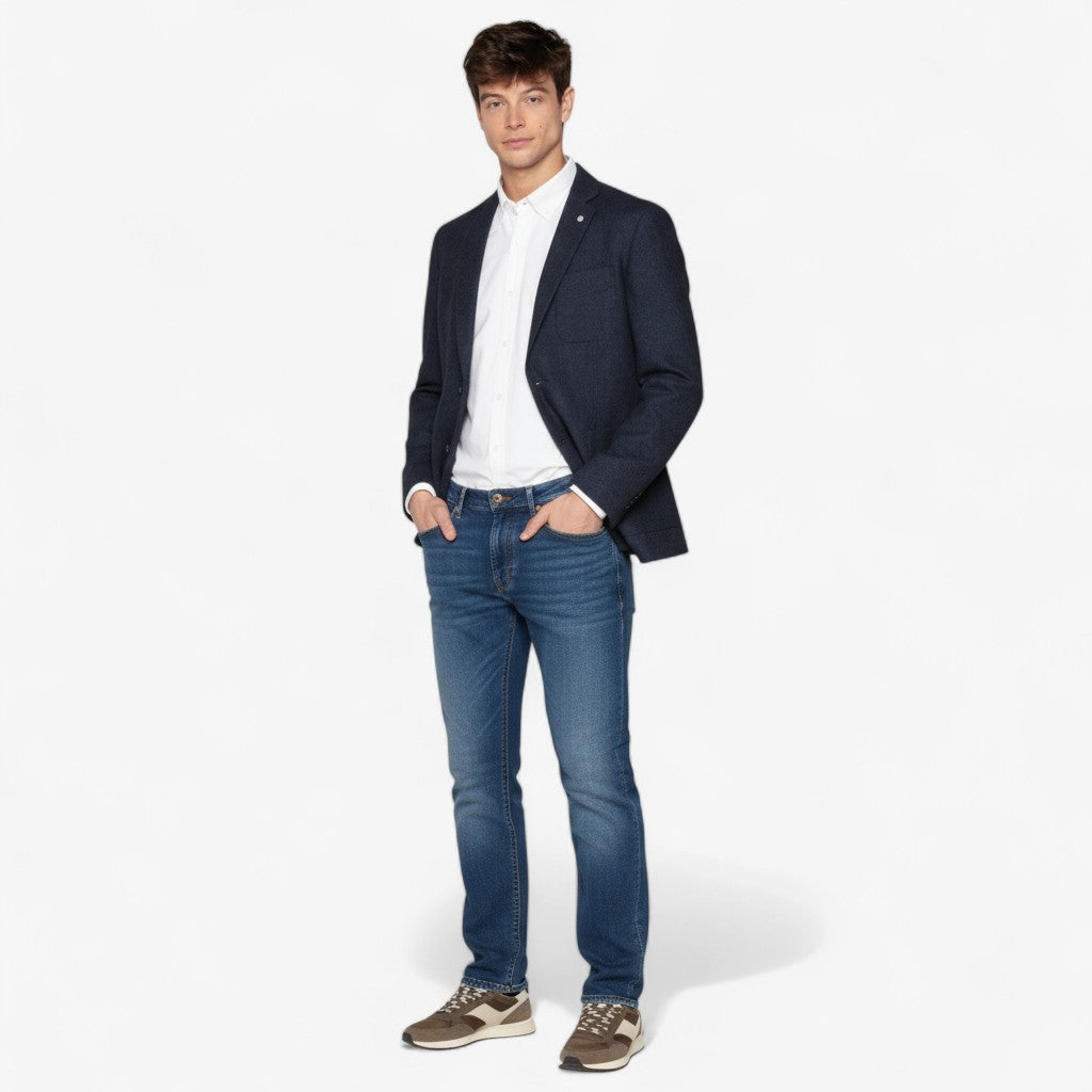 Jean 325 Slim Powertwist Blau Herren SERGE BLANCO