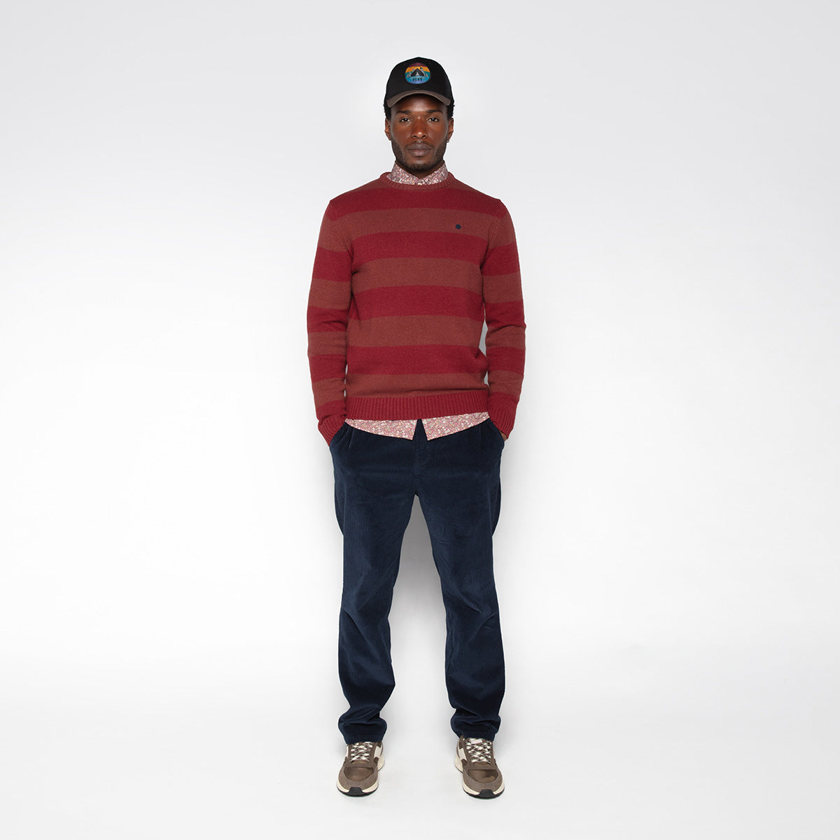 Hose 549 Regular Komfort mit Gummizug, dunkelblau, aus Baumwolle, für Herren SERGE BLANCO