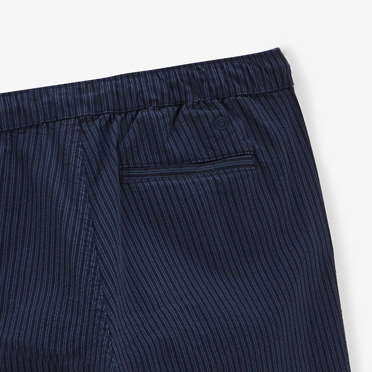 Hose 554 mit weitem Schnitt, dunkelblau gestreift, aus Baumwolle, für Herren, SERGE BLANCO 