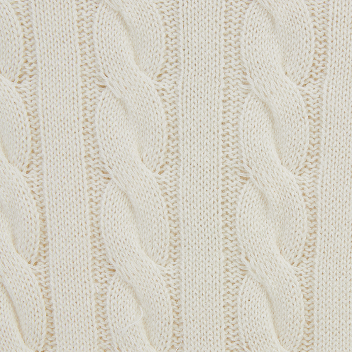 Pullover mit Reißverschlusskragen aus Zopfstrick aus Baumwolle und Wolle in Ecru Marsala HERREN SERGE BLANCO