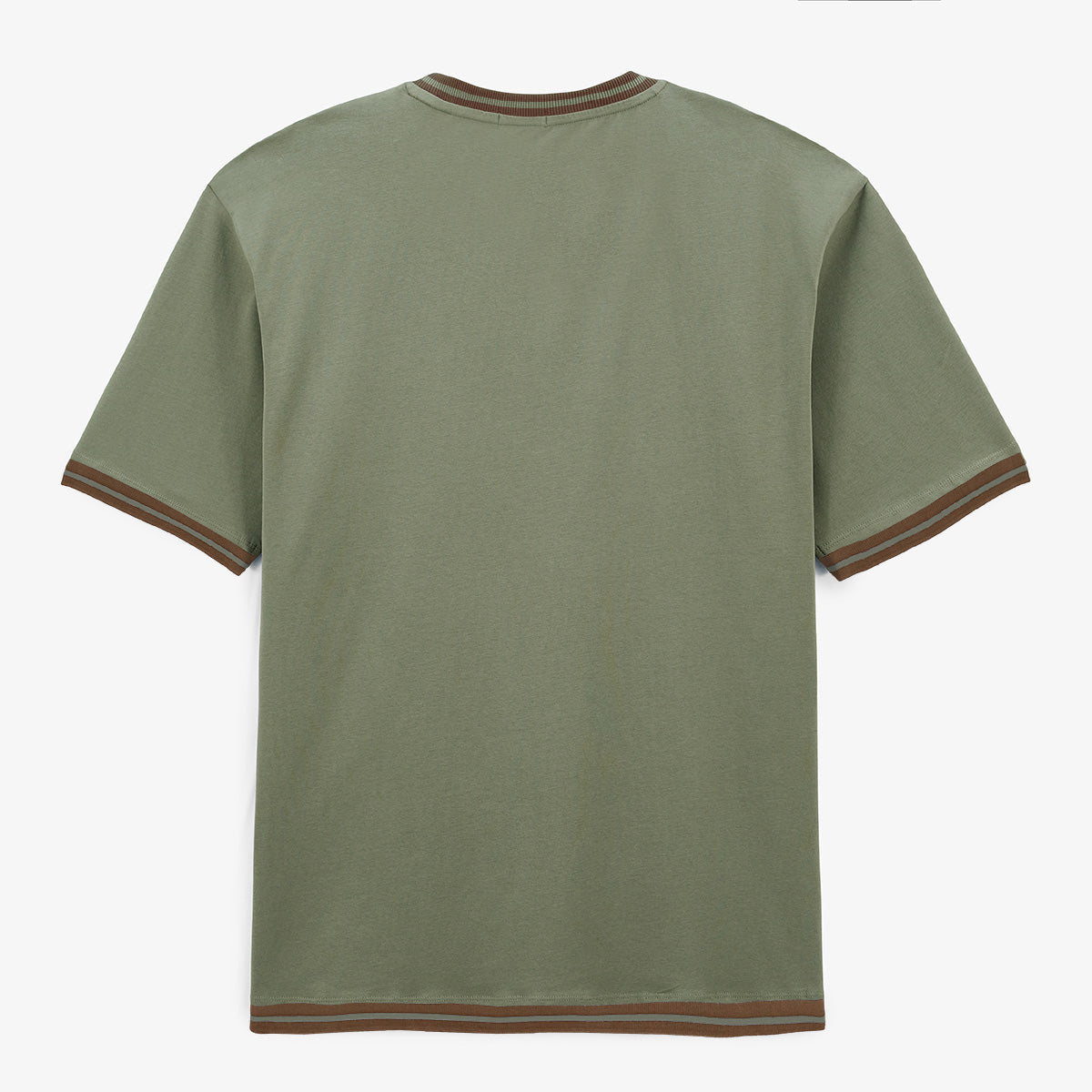 Kurzarm-T-Shirt aus Baumwolle in Armygrün