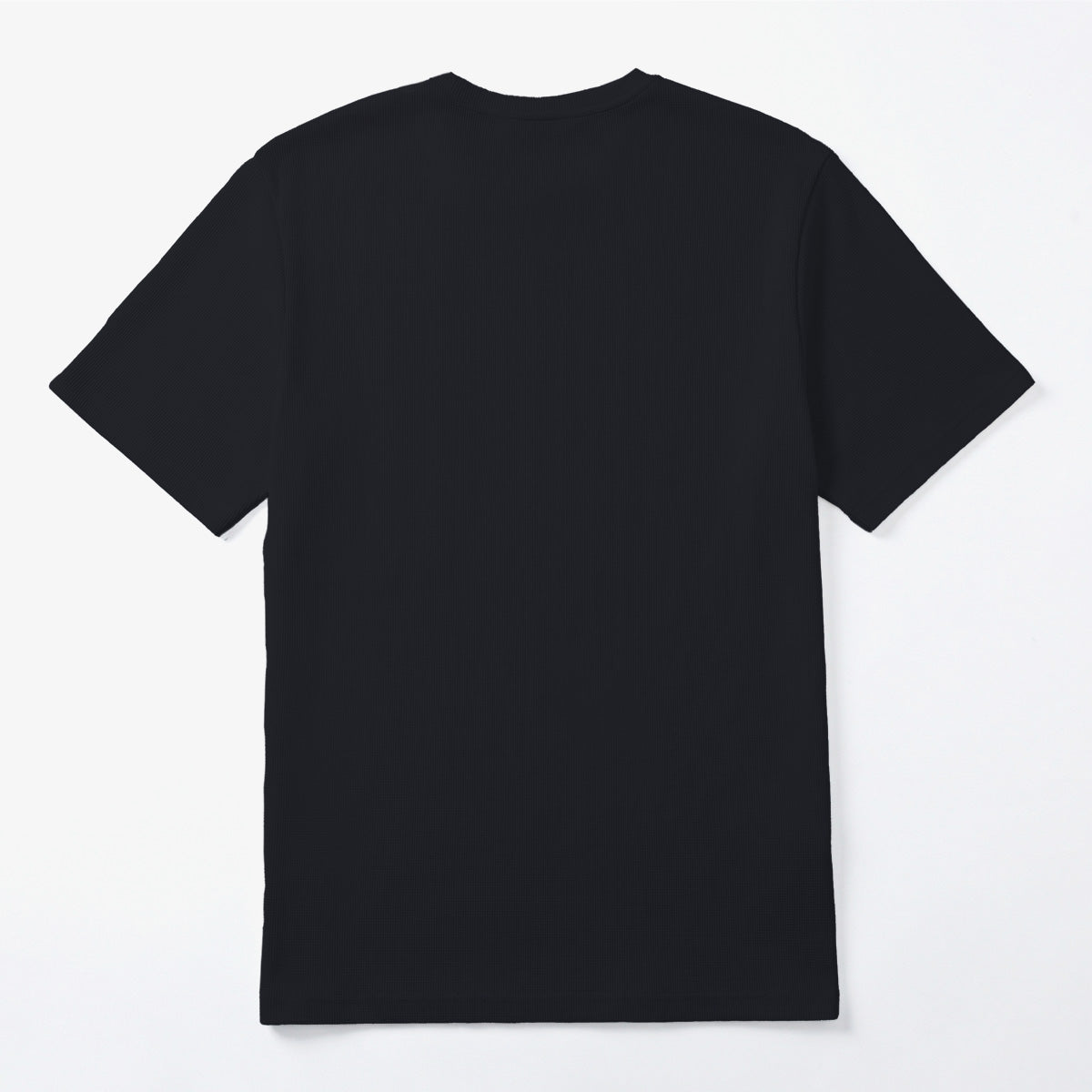 T-Shirt mit Rundhalsausschnitt aus geprägtem Baumwollstoff Théo marineblau