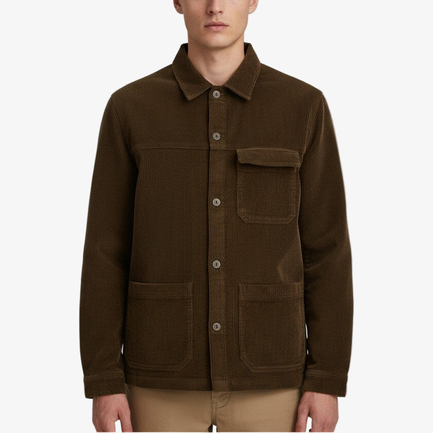 Worker-Jacke aus ebenholzbraunem Samt Wilfried SERGE BLANCO