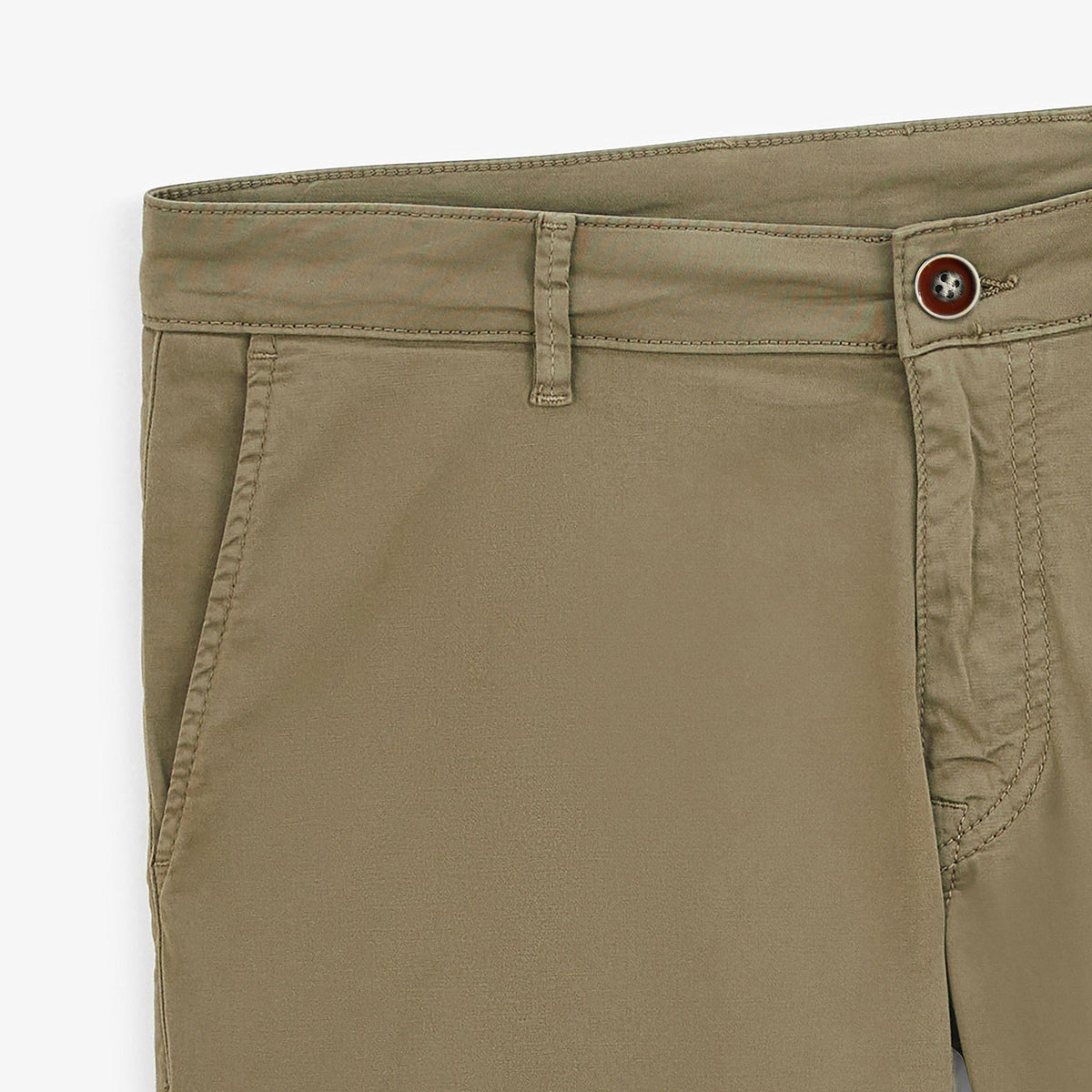 Bermudashorts 200 Militärgrün Baumwollstretch Herren SERGE BLANCO