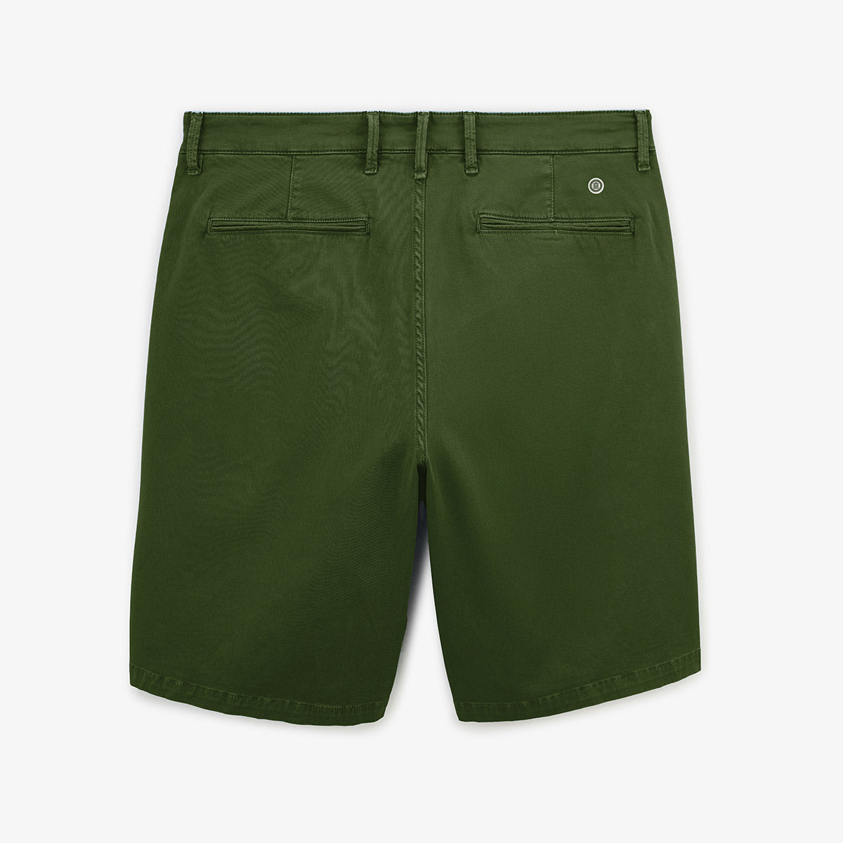 Bermudashorts 200 Olivgrün Gerader Schnitt Aus Stretch-Baumwolle HERREN SERGE BLANCO