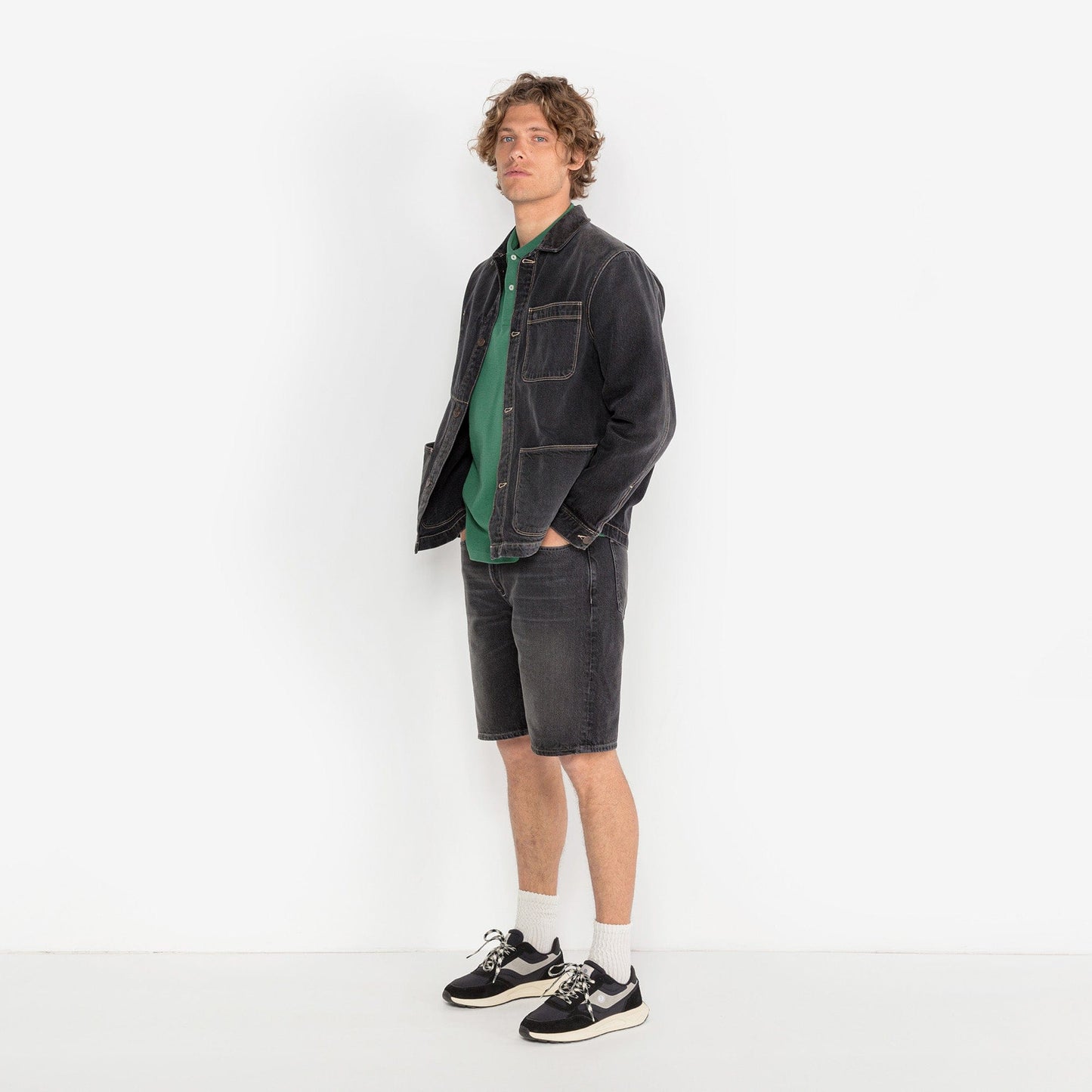 Bermuda 331 Tapered dunkelgrau Herren Serge Blanco