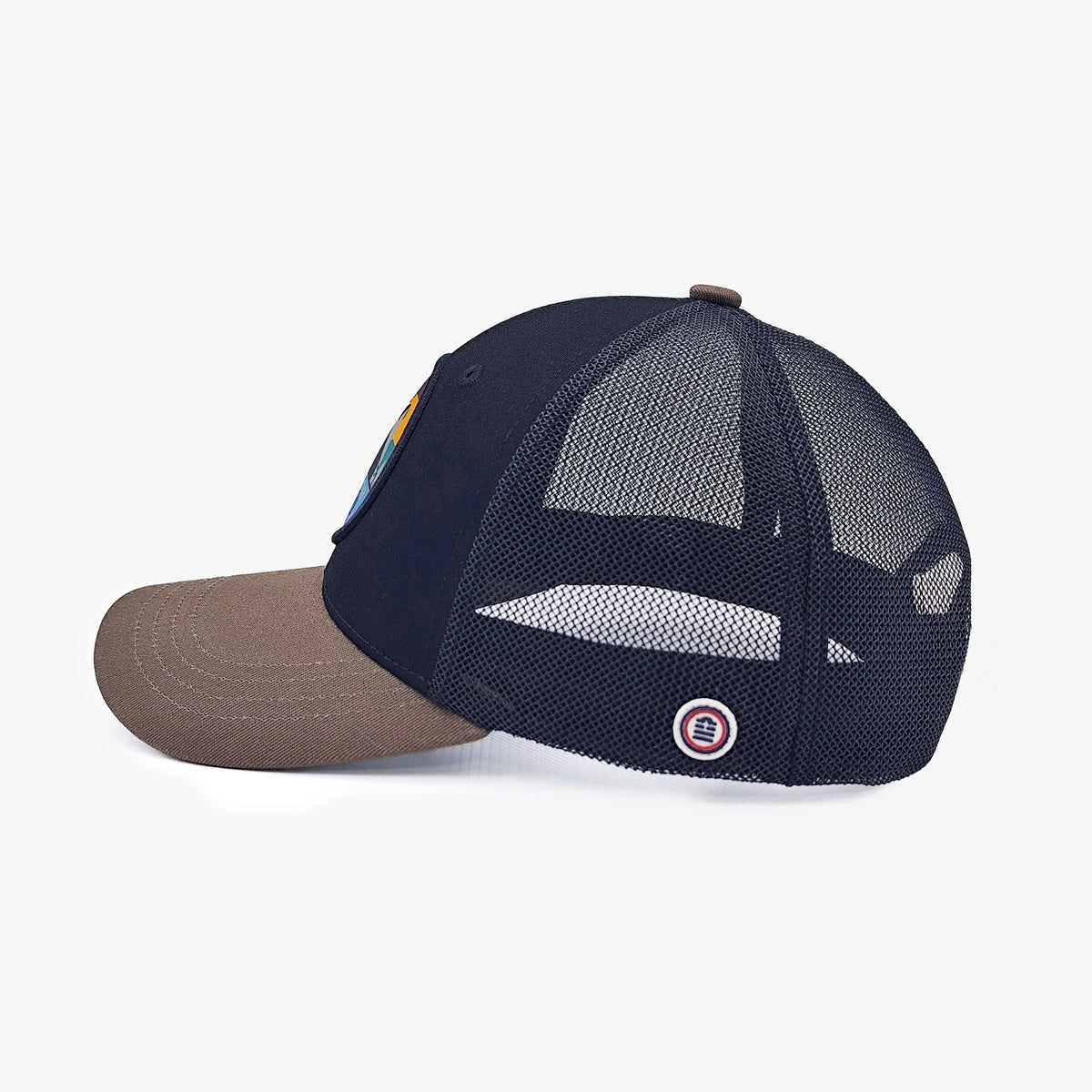 Zweifarbige schwarze Trucker-Kappe aus Mesh für Herren SERGE BLANCO