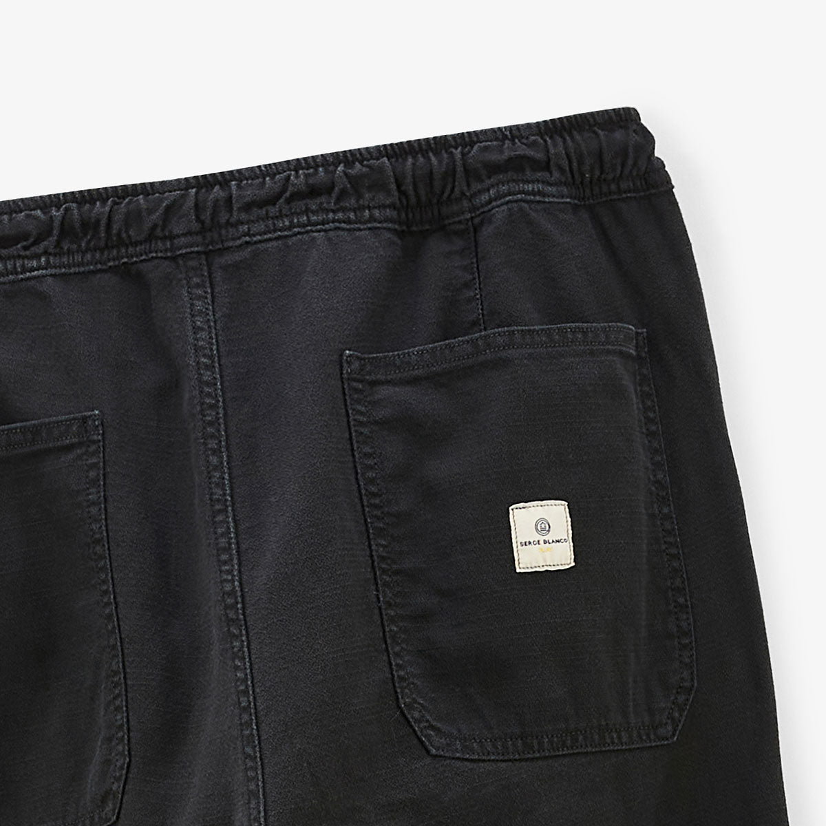 Chino 551 Weite Passform Elastisch Schwarz Herren SERGE BLANCO