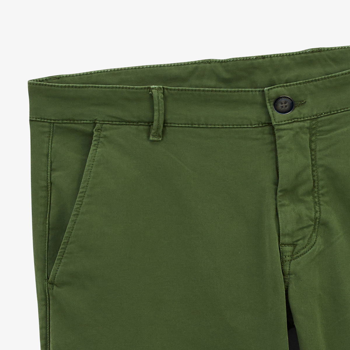 Chino 702 aus Baumwolle, bequeme Passform, olivgrün, HERREN SERGE BLANCO