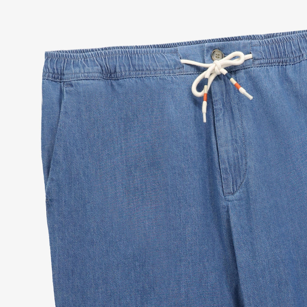 Chino 738 Chambray Tapered Elastiqué Blau Denim Herren SERGE BLANCO