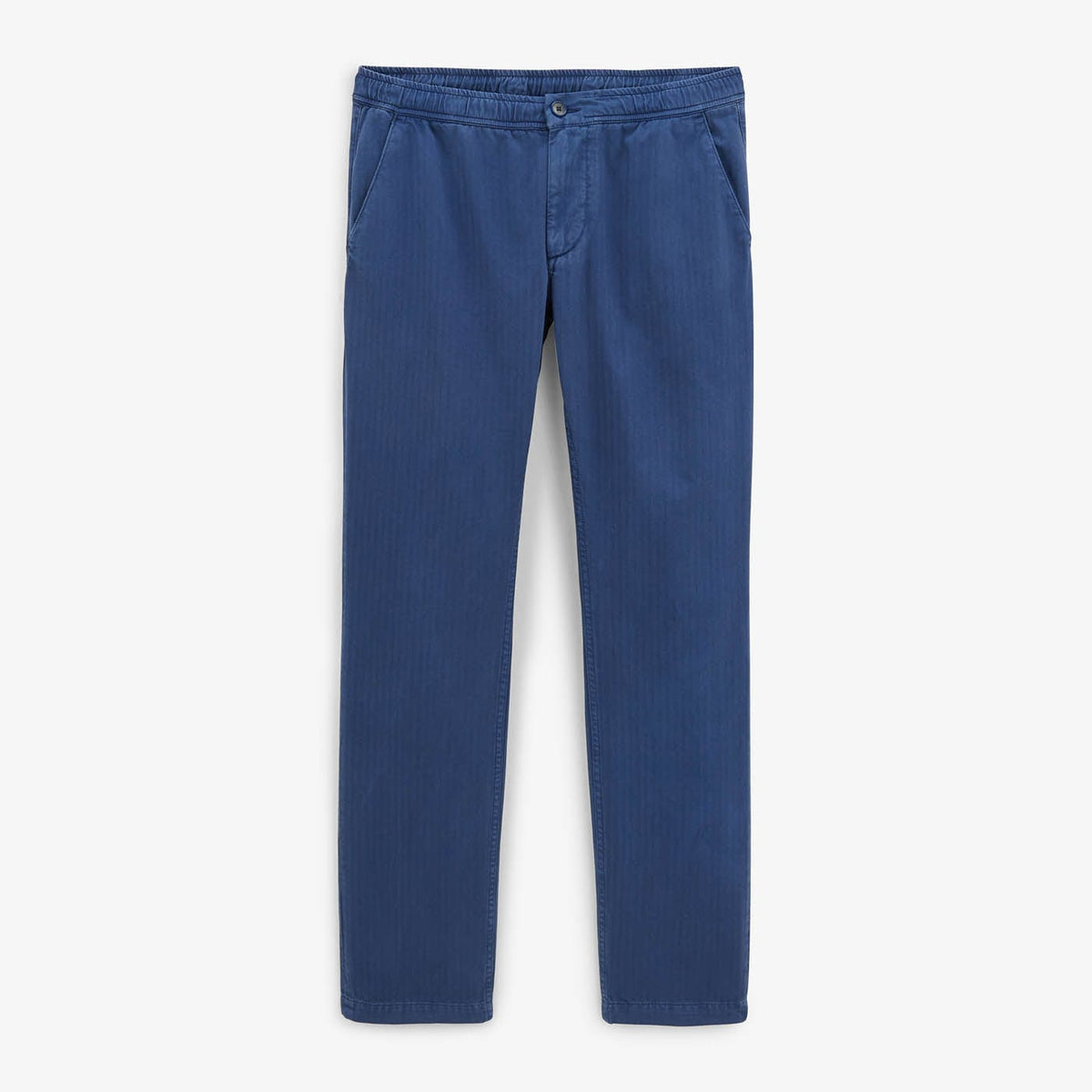 Chino 743 mit Gummizug und Fischgrätenmuster Blau Nation Herren SERGE BLANCO