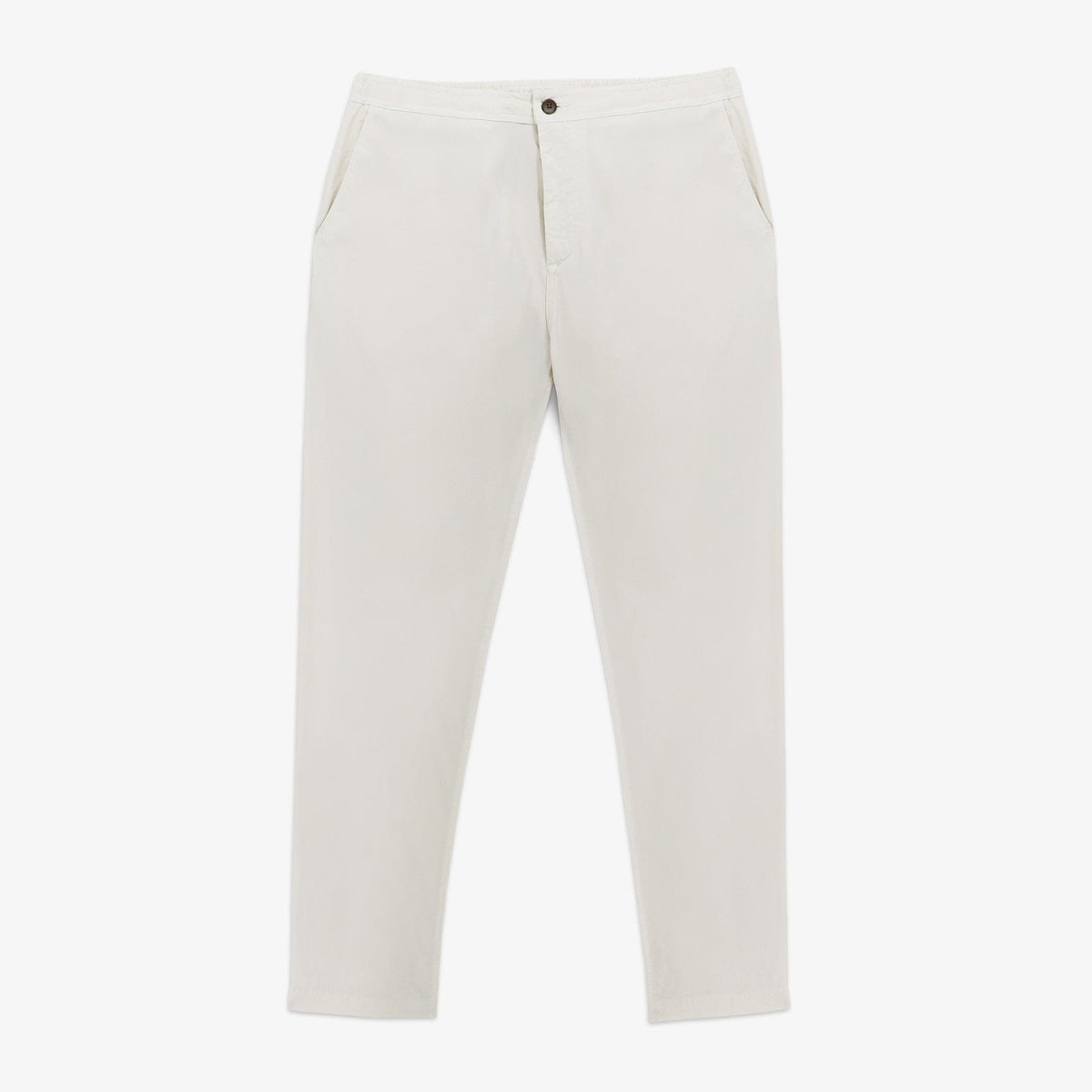 Chino 743 Elastisch Fallschirmstoff Weiß Latte Herren SERGE BLANCO