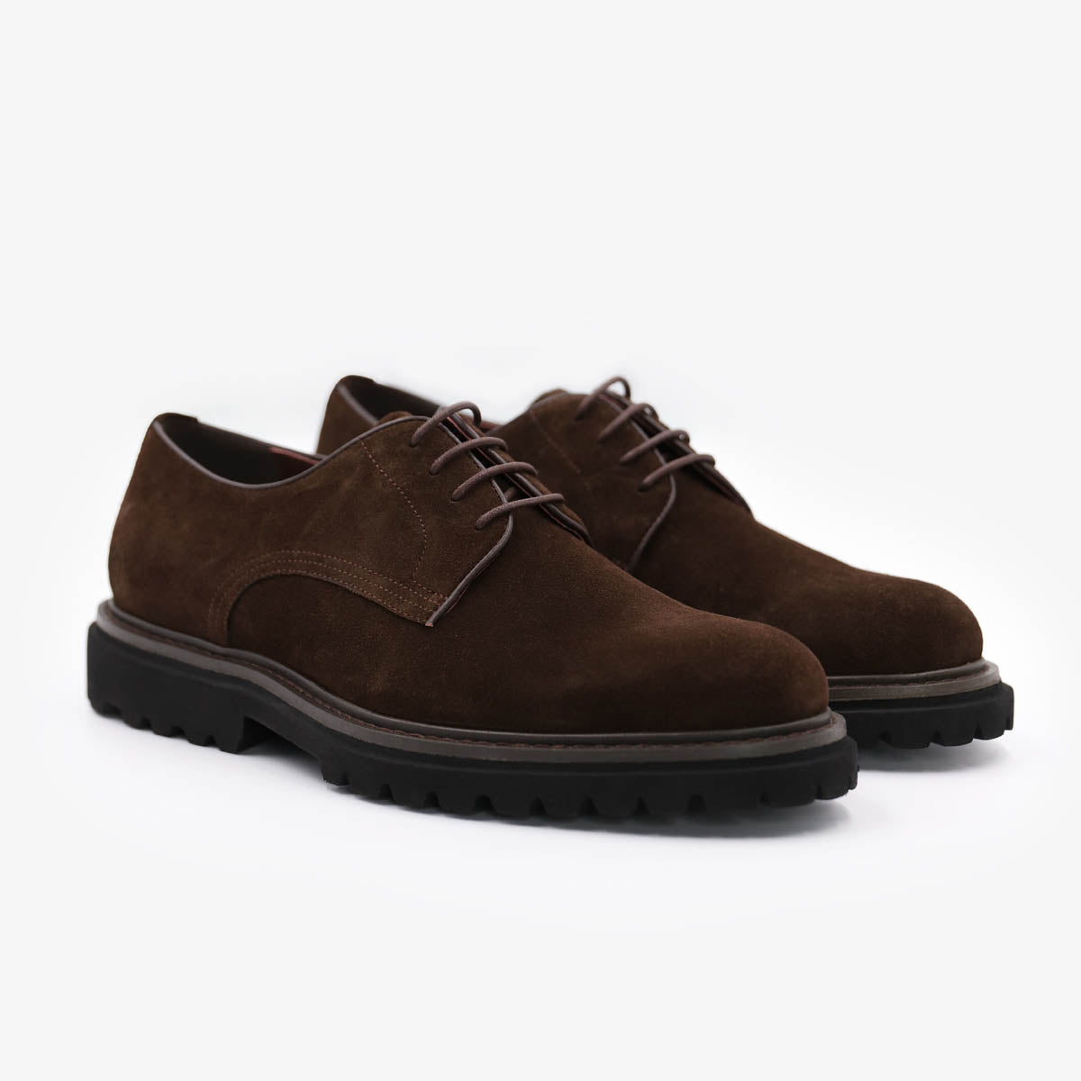 Dunkelbraune Derby-Schuhe Denver Herren SERGE BLANCO