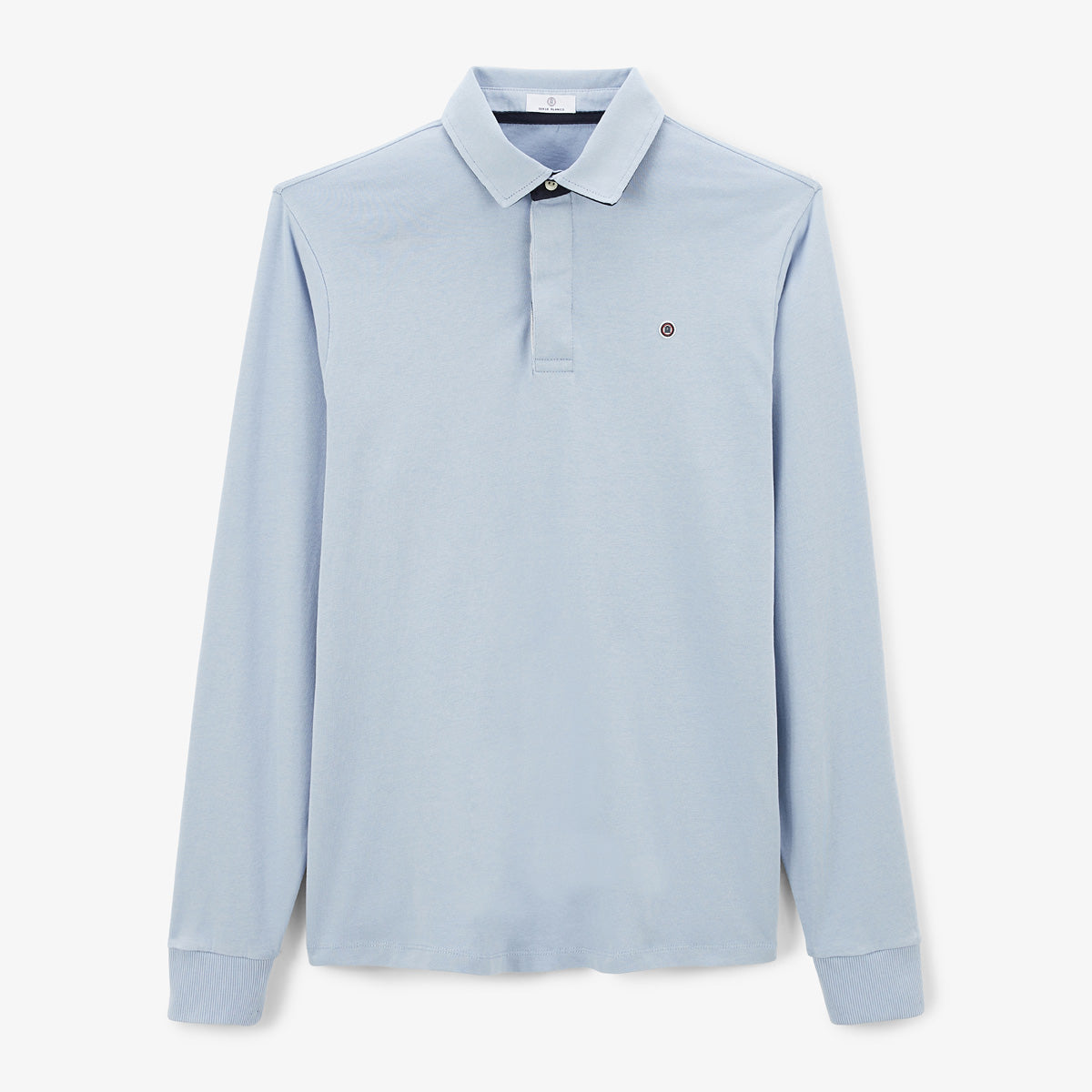 Langärmeliges Rugby-Shirt in Himmelblau Lohan Herren SERGE BLANCO