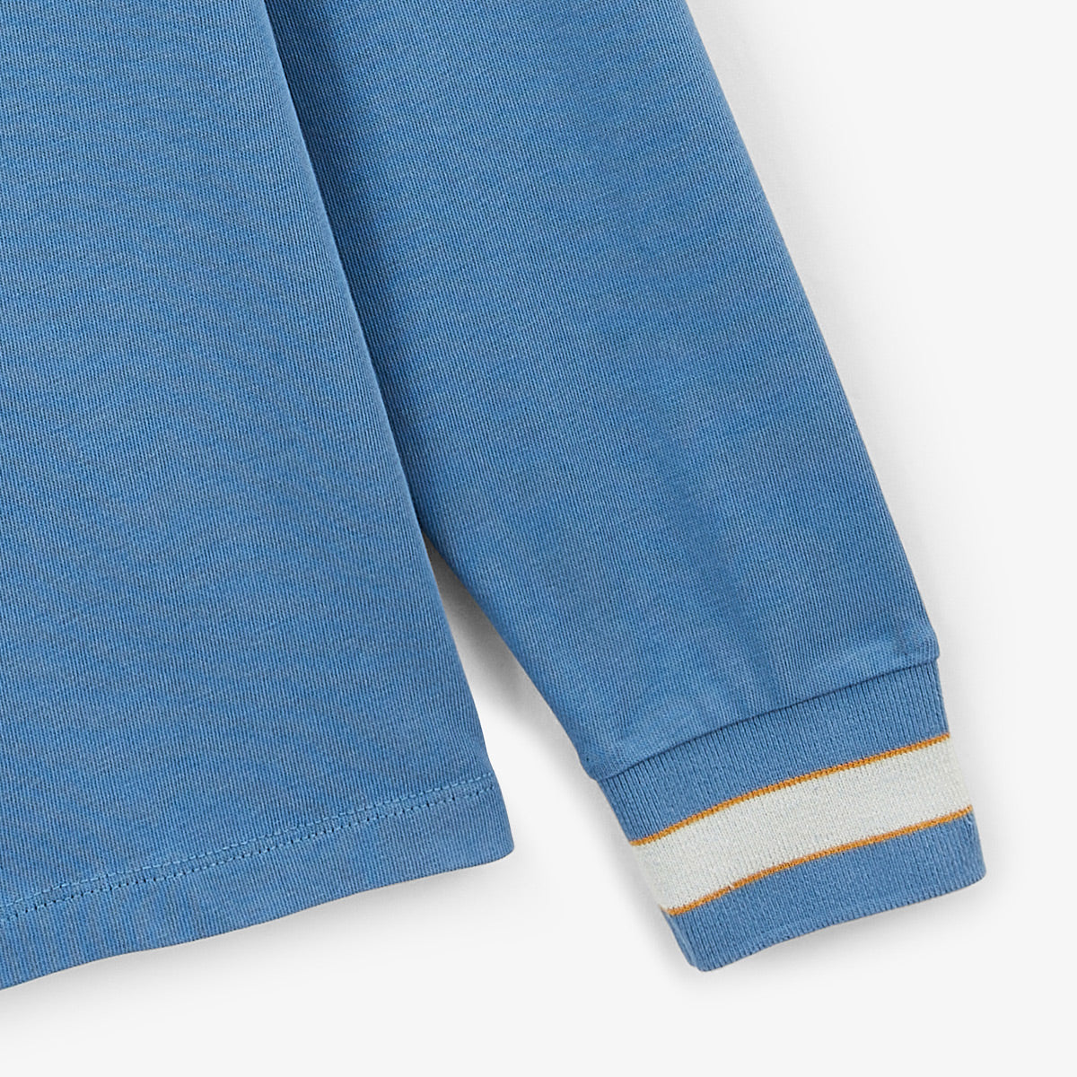 Langärmeliges Rugby-Shirt aus blauer Baumwolle Lior Herren SERGE BLANCO