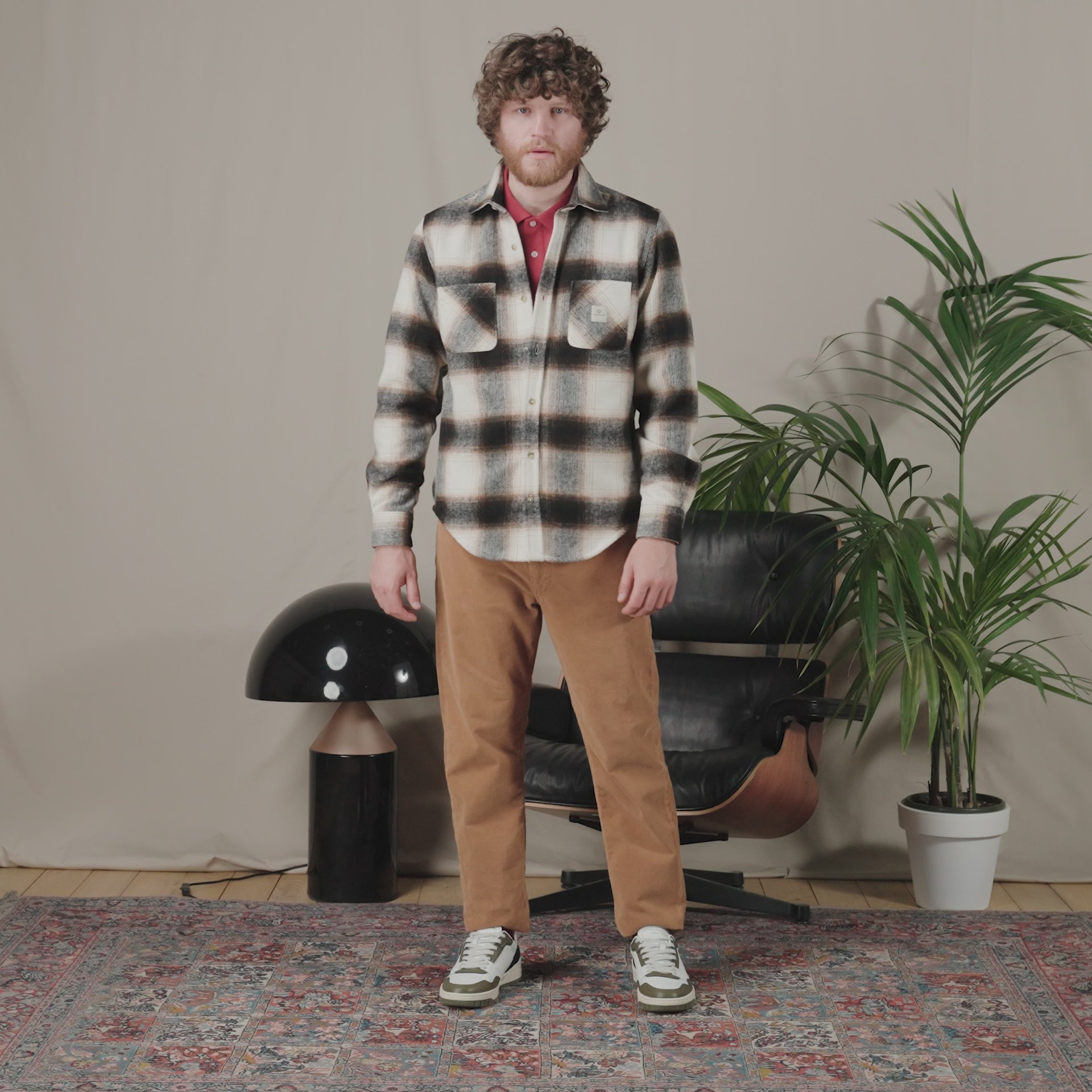 Kurzarm-Polohemd Lucas aus roter Baumwollpiqué für Herren SERGE BLANCO