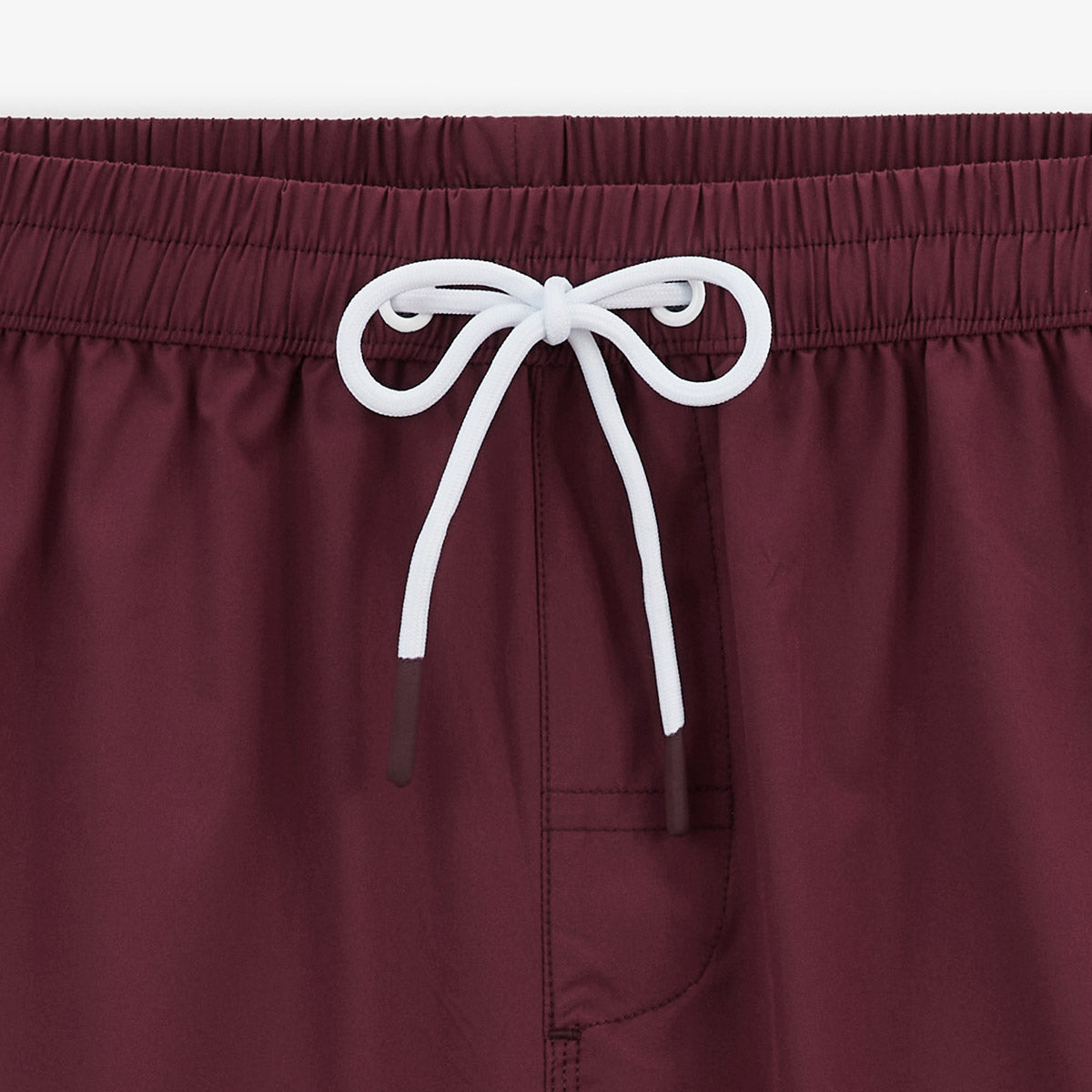 Einfarbige Badeshorts Nestor in Bordeauxrot HERREN SERGE BLANCO