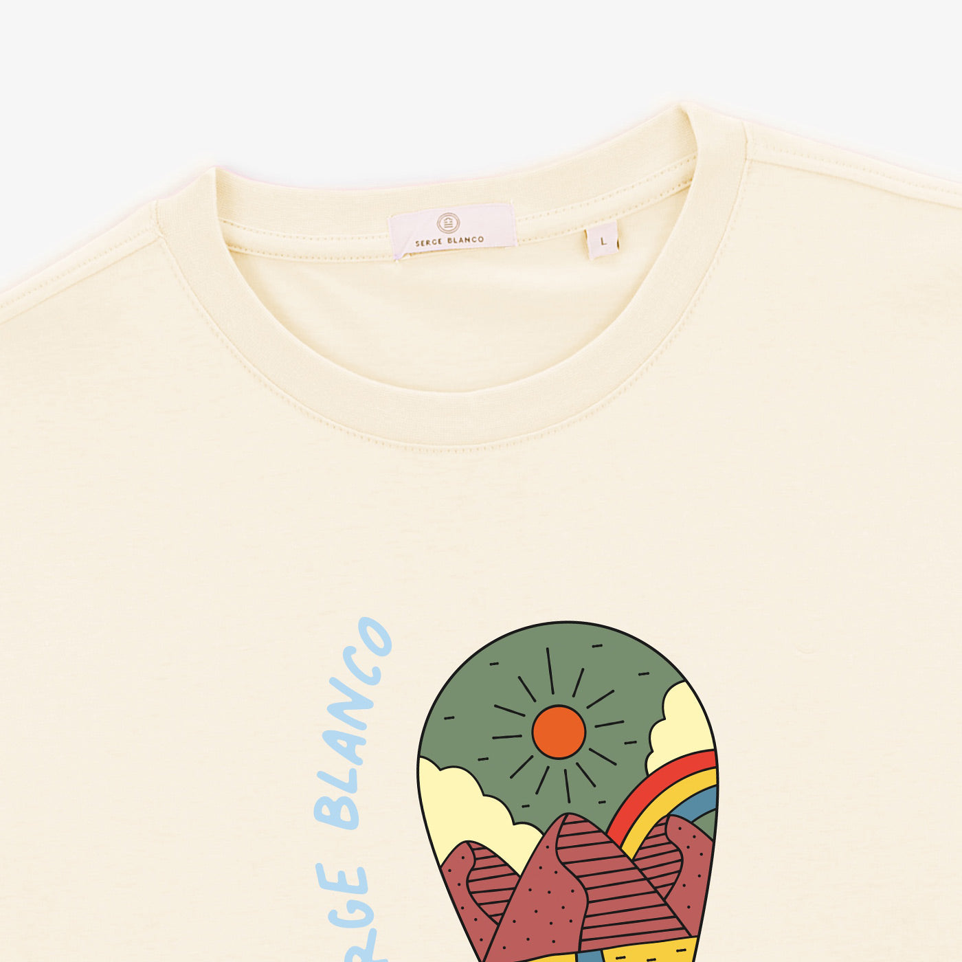 Kurzarm-T-Shirt mit Rundhalsausschnitt Turner Weiß Latte Herren SERGE BLANCO