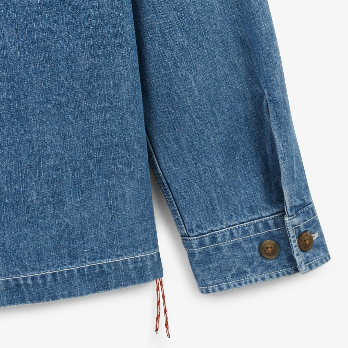 Zippjacke aus blauer Denim-Baumwolle für Herren SERGE BLANCO