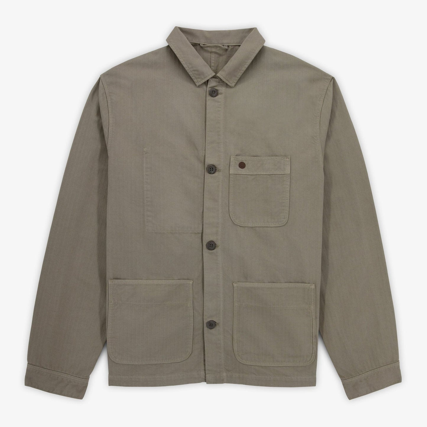 Jacke Worker Wendel mit Fischgrätenmuster, Teakgrün, Khaki, Herren SERGE BLANCO